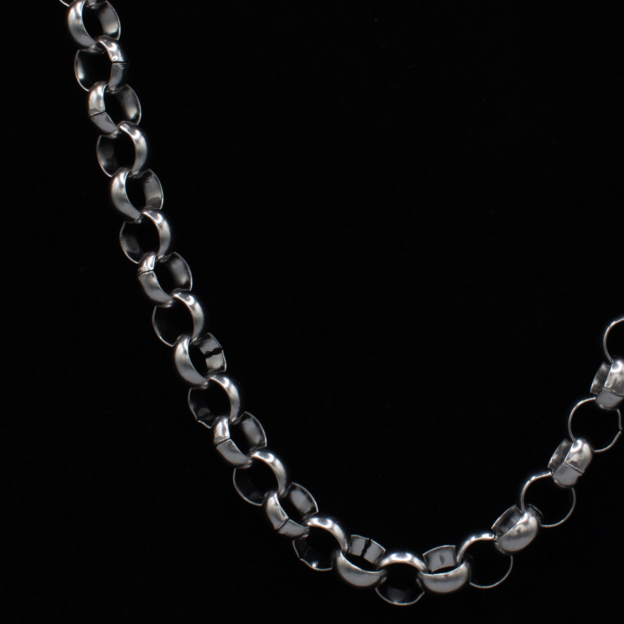 chunky belcher chain necklace in silver 10mm wide