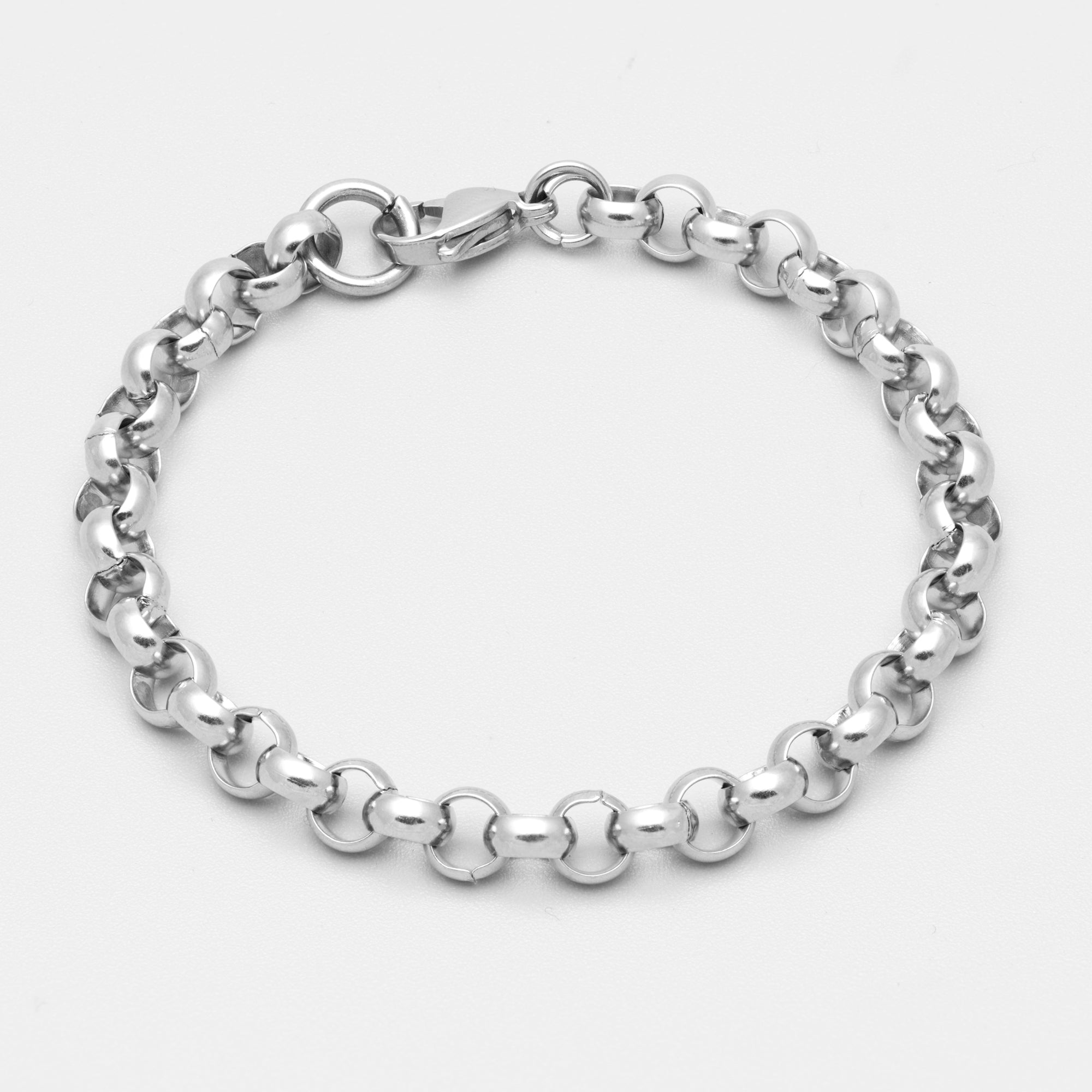 Non tarnish chunky belcher bracelet in silver 10mm wide