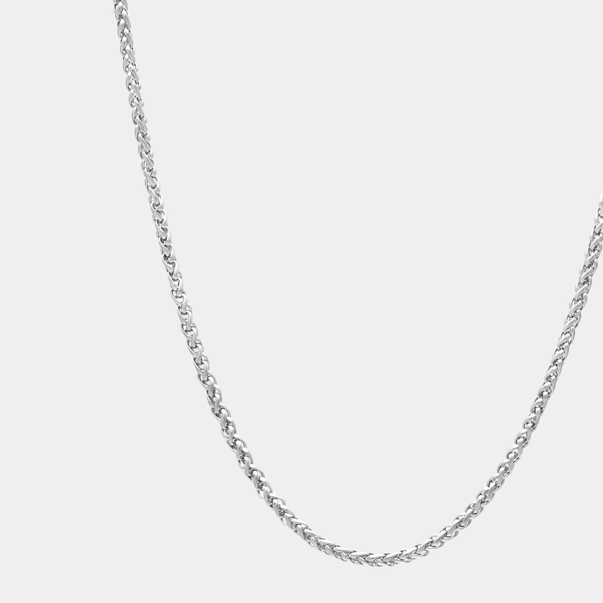 dainty non tarnish silver foxtail necklace 2mm wide