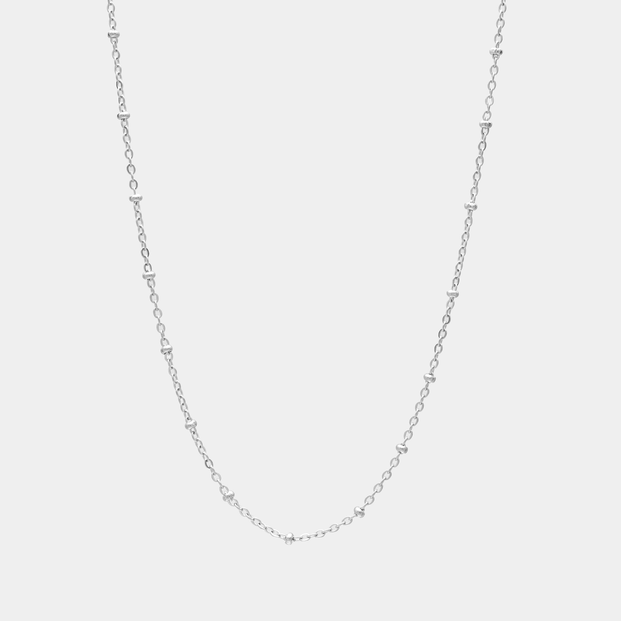 Non tarnish dainty Satellite cable chain necklace in silver 2mm