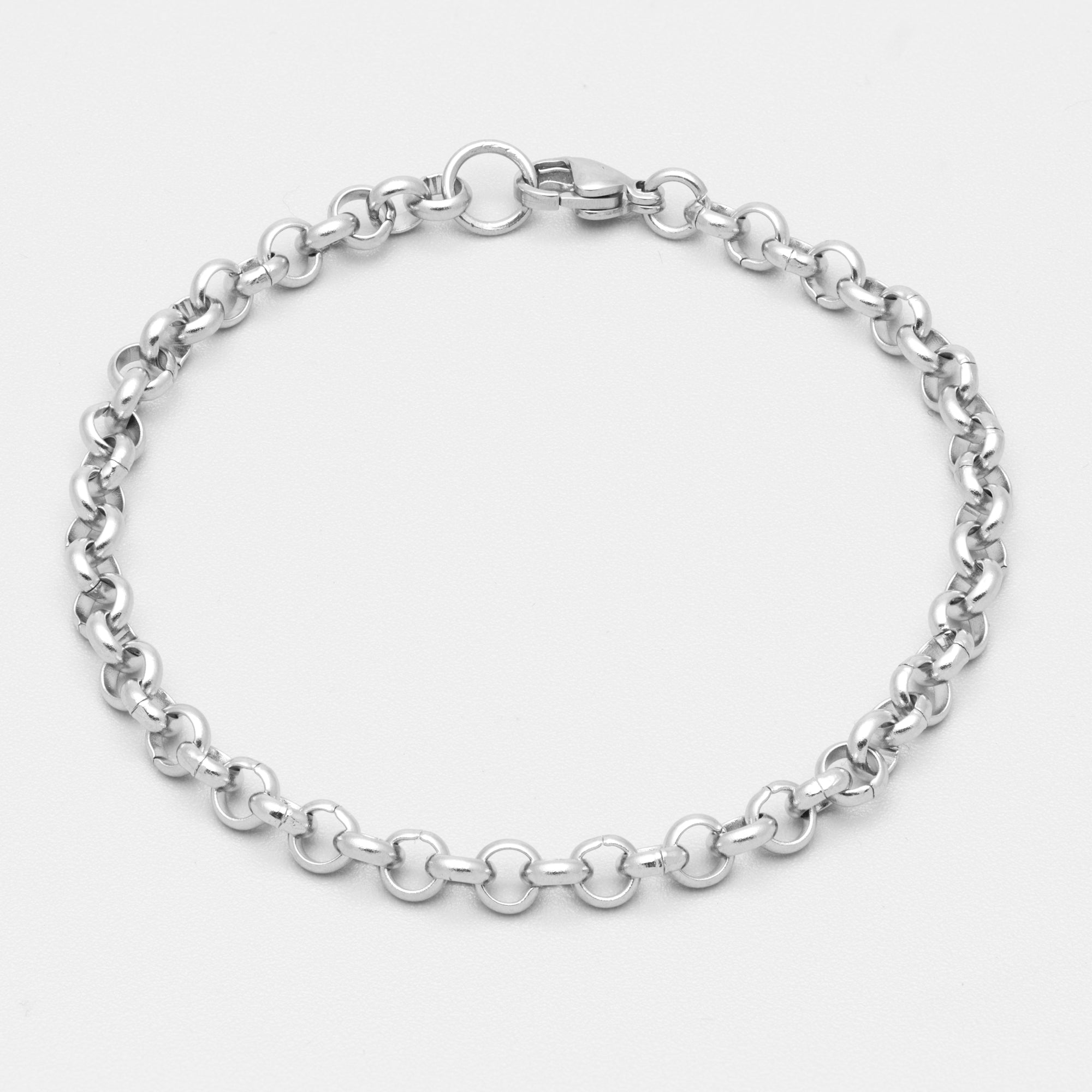 non tarnish silver chunky belcher bracelet 6mm wide