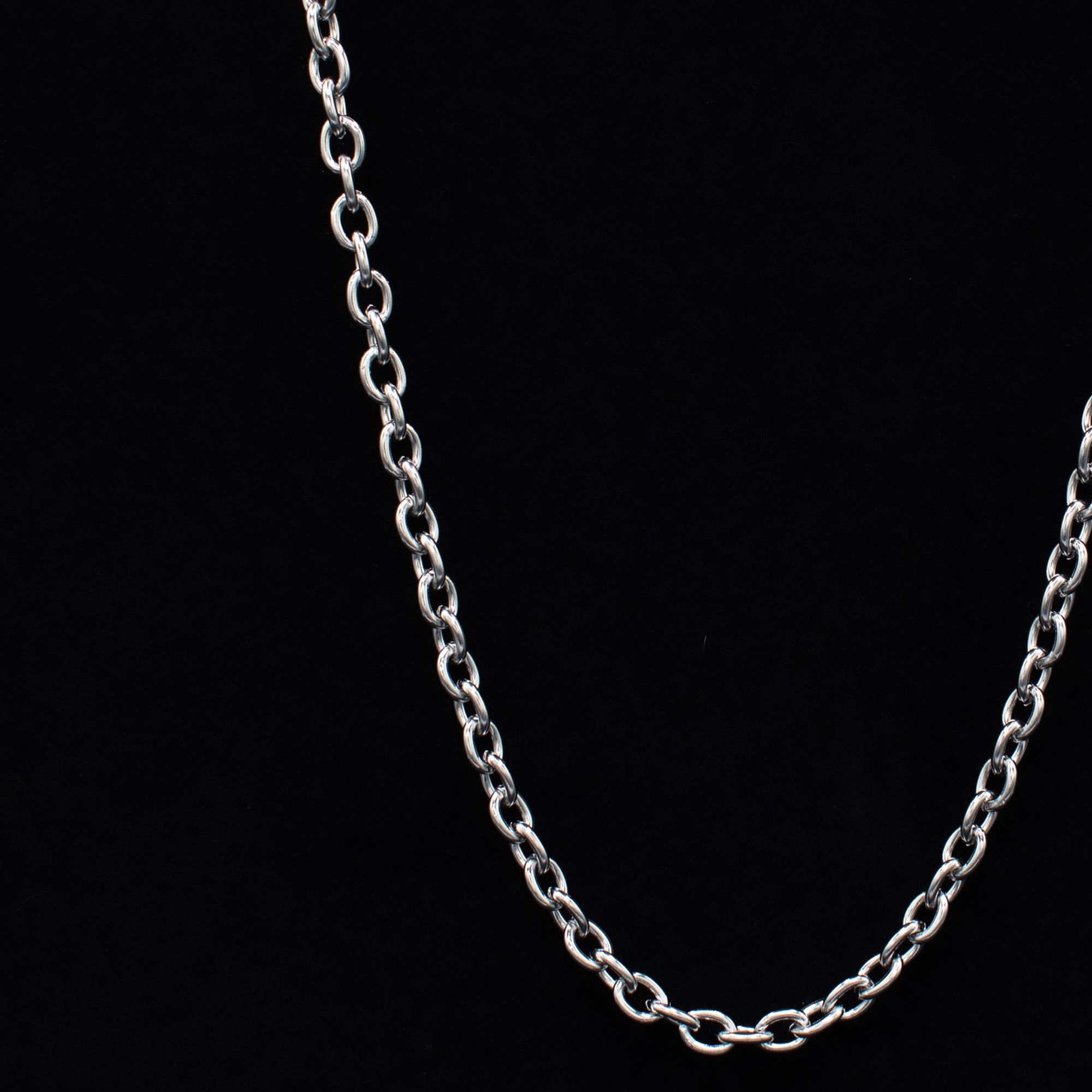 Klobige Kabelkettenhalskette – (Silber) 6 mm