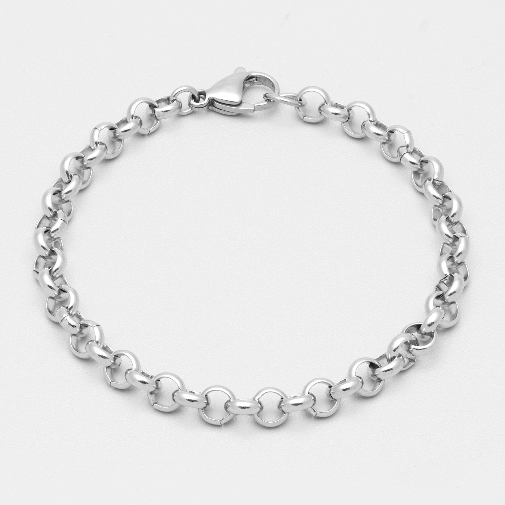 non tarnish silver chunky belcher bracelet 7mm wide