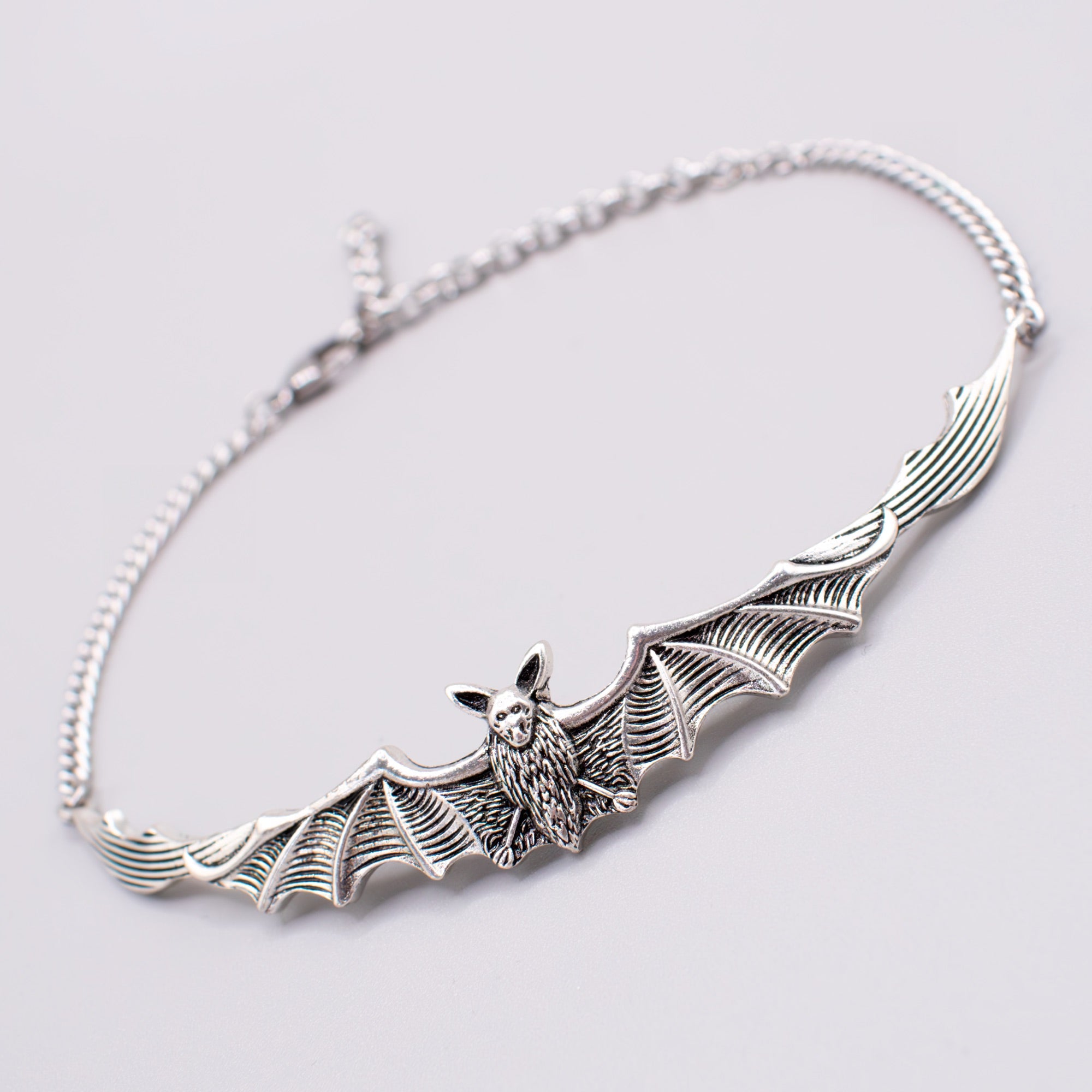 Collier ras du cou Luna Bat (argent)
