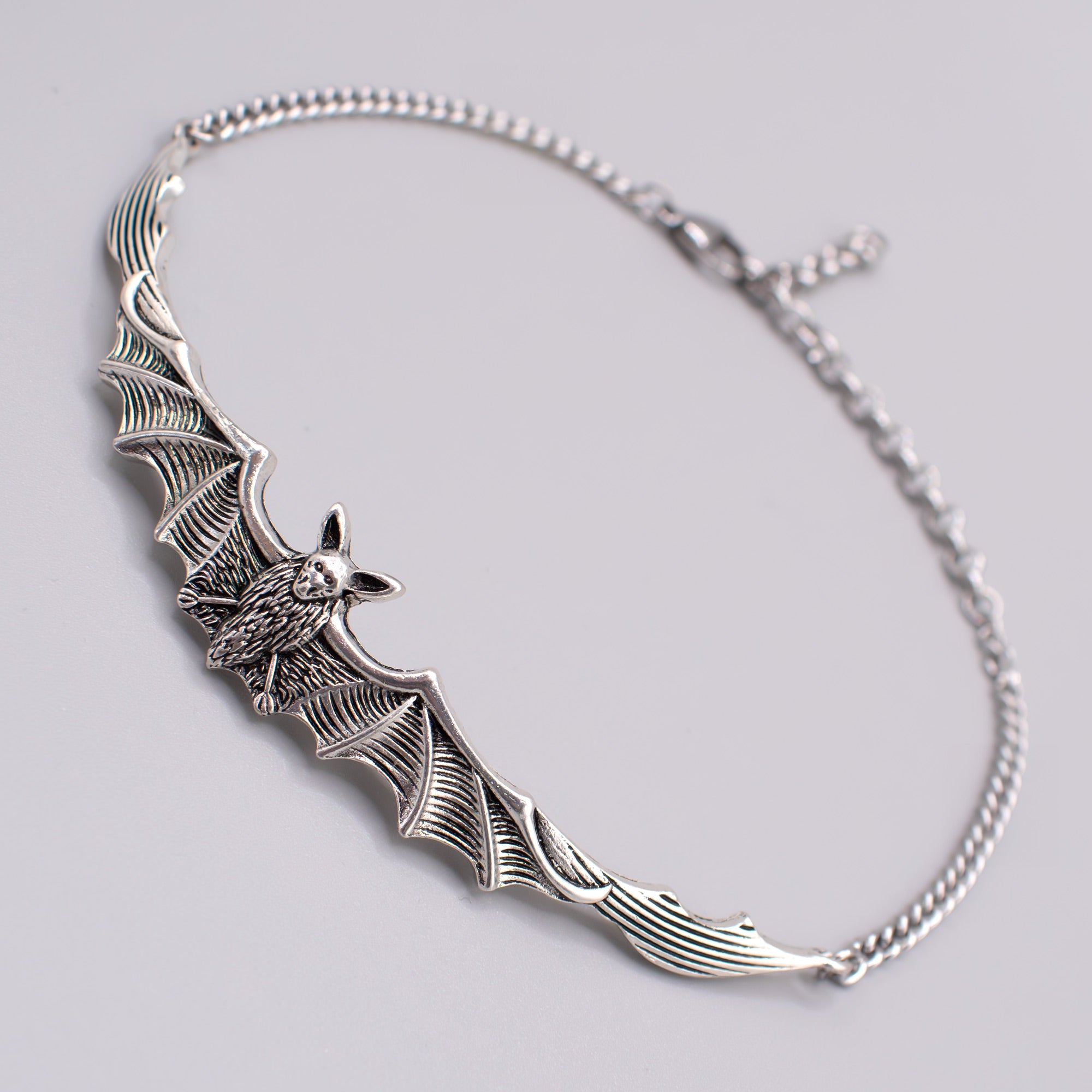 Collier ras du cou Luna Bat (argent)