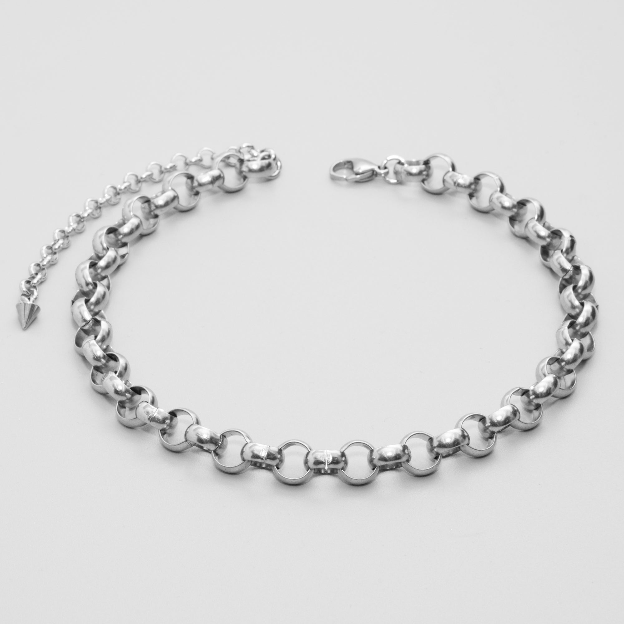 chunky belcher chain choker necklace silver 10mm