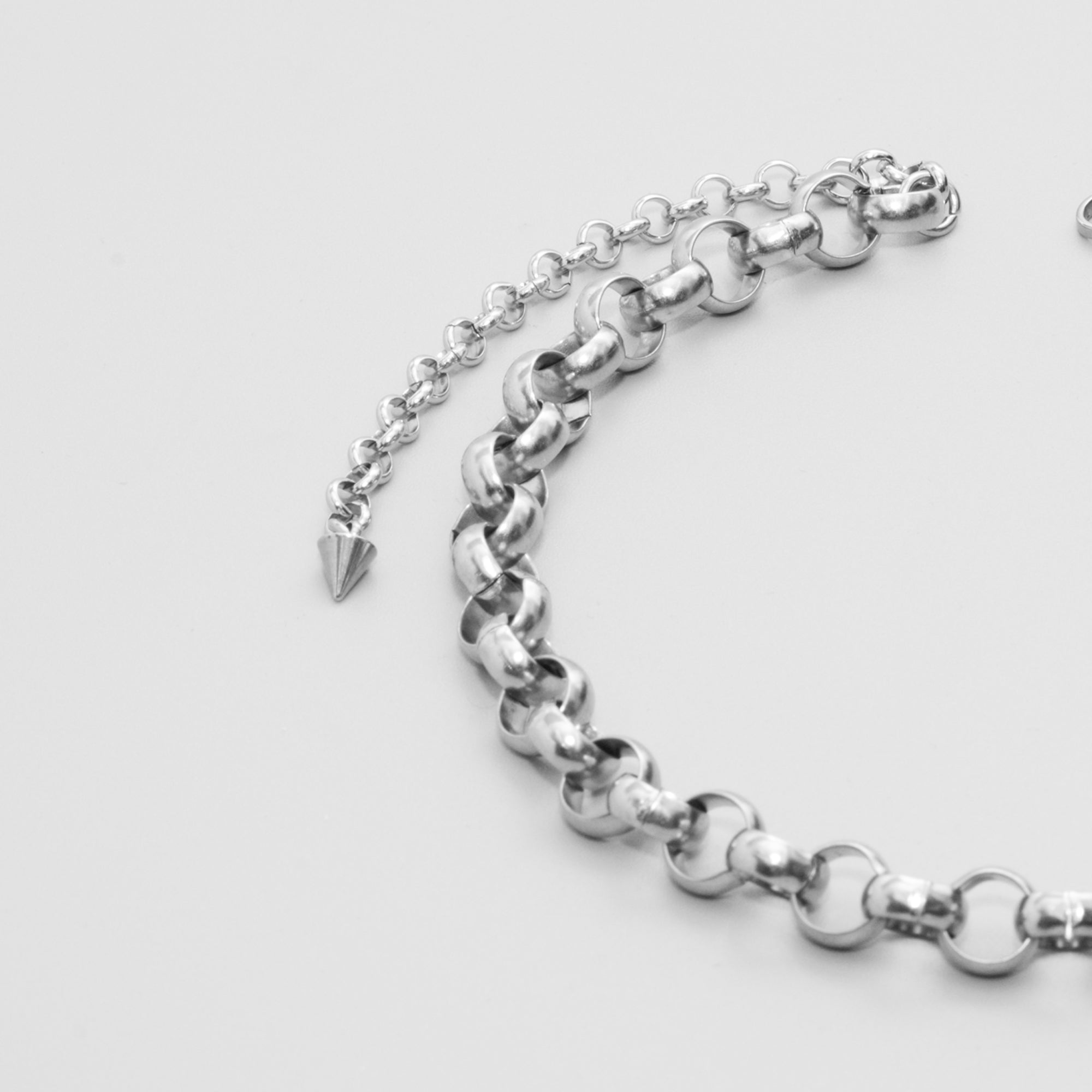 chunky belcher chain choker necklace silver 10mm