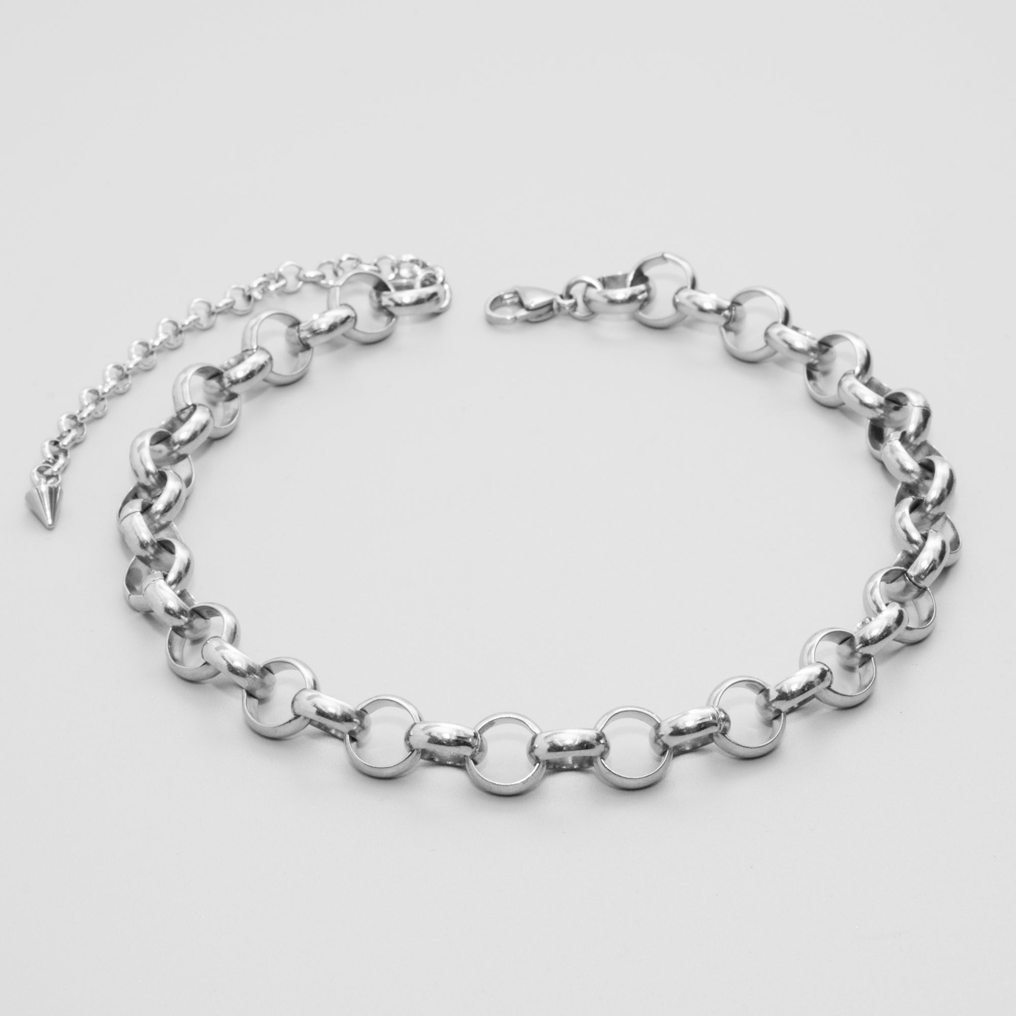 Chunky belcher chain 12mm thick in silver stainless steel