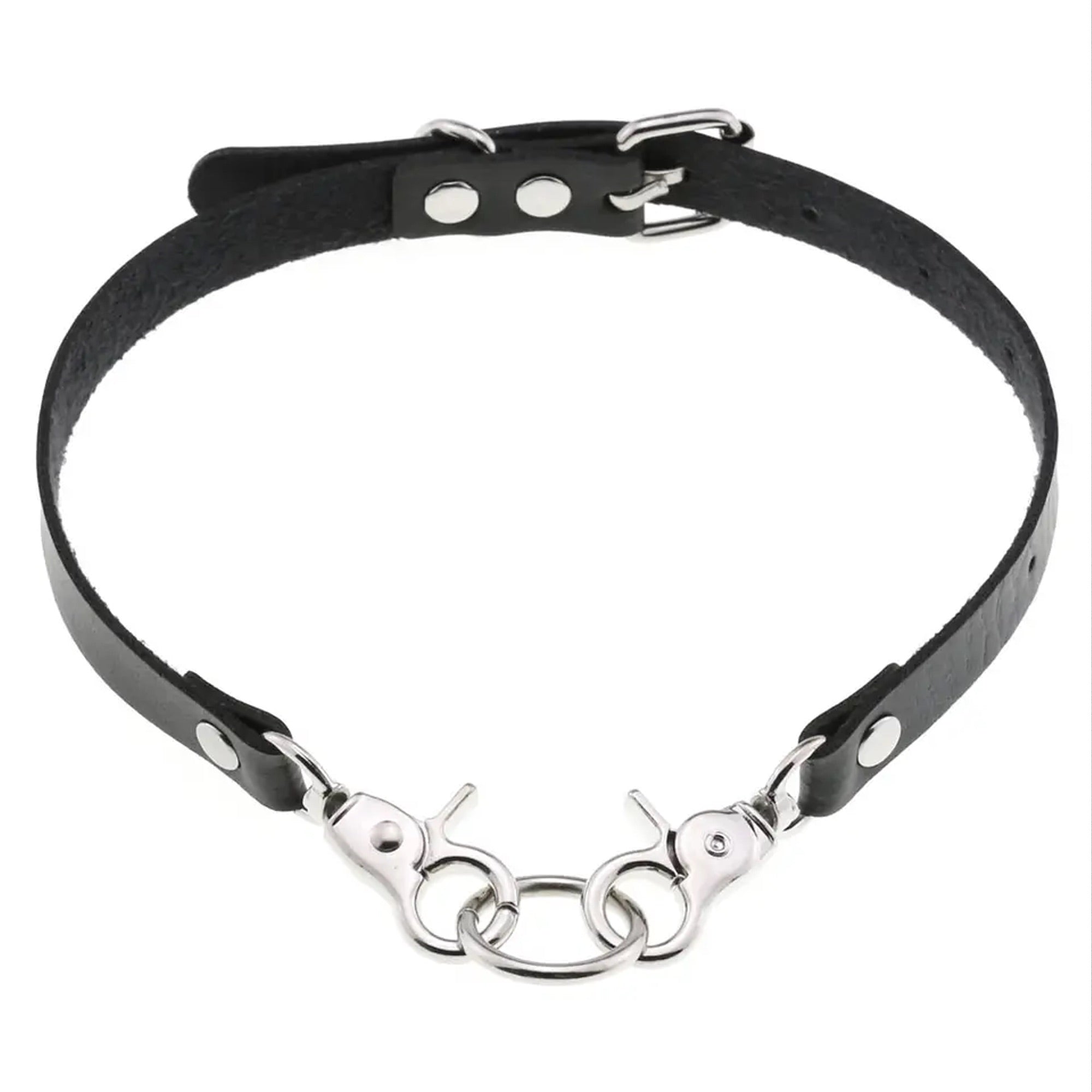 O Ring Clasp Collar - Black