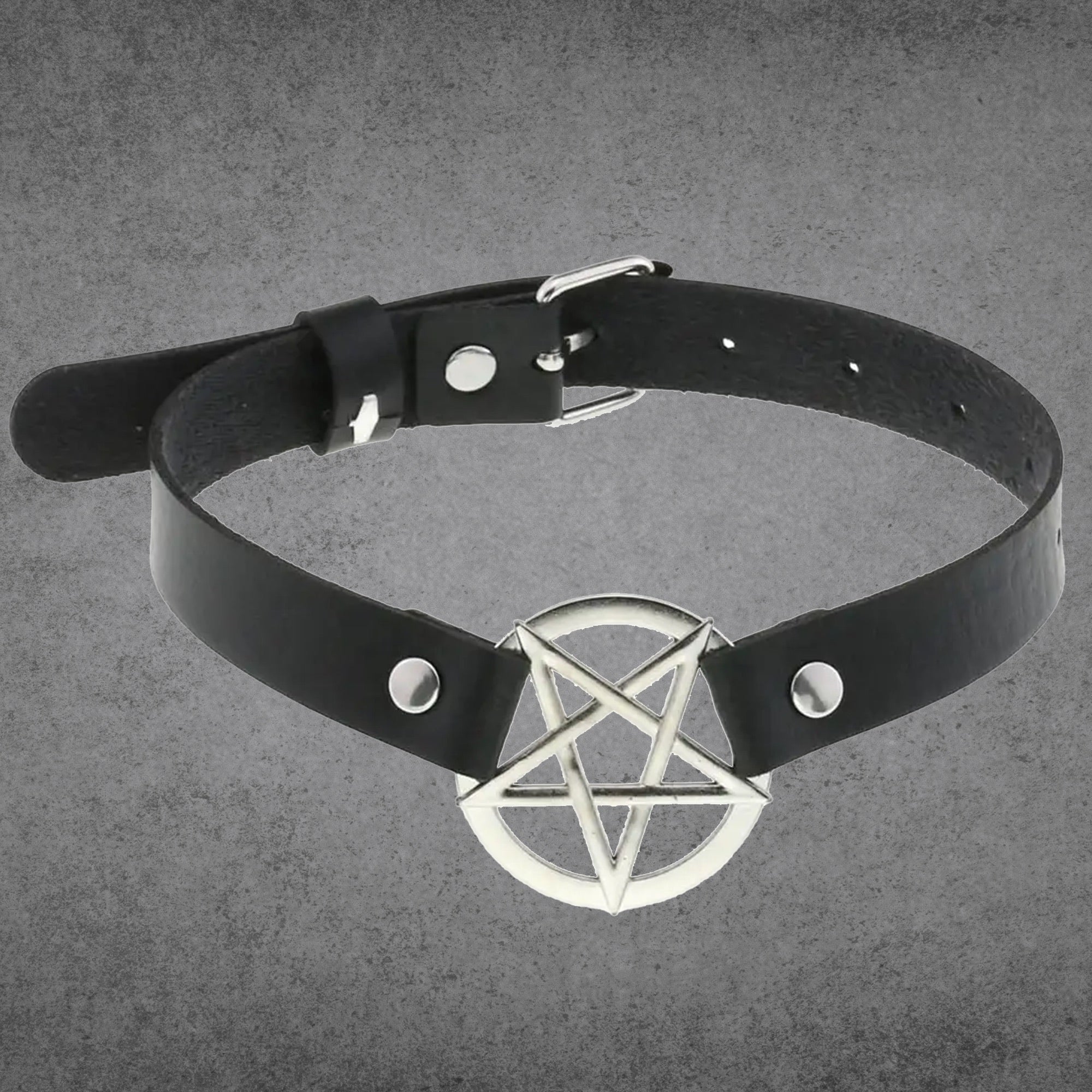Large Pentagram Collar - Black
