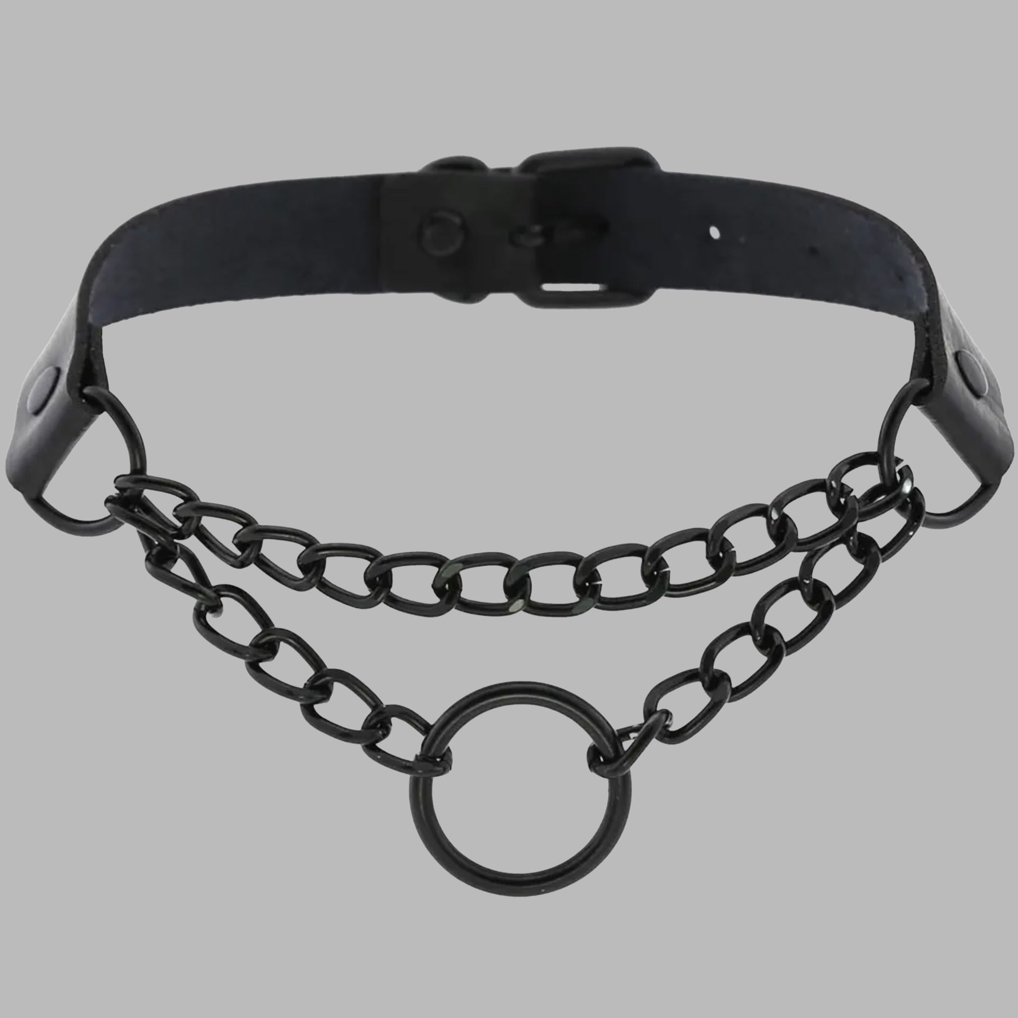 O Ring Layered Collar - Black