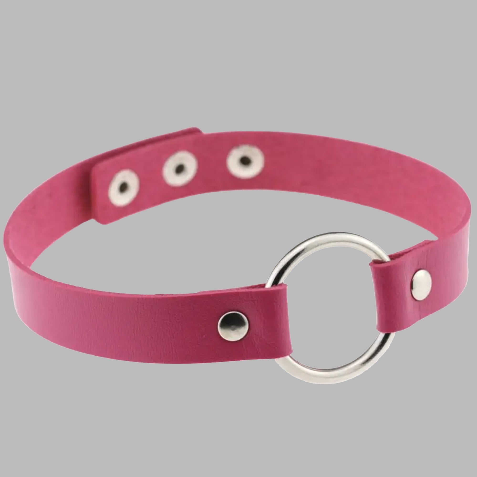 Classic O Ring Collar - Hot Pink