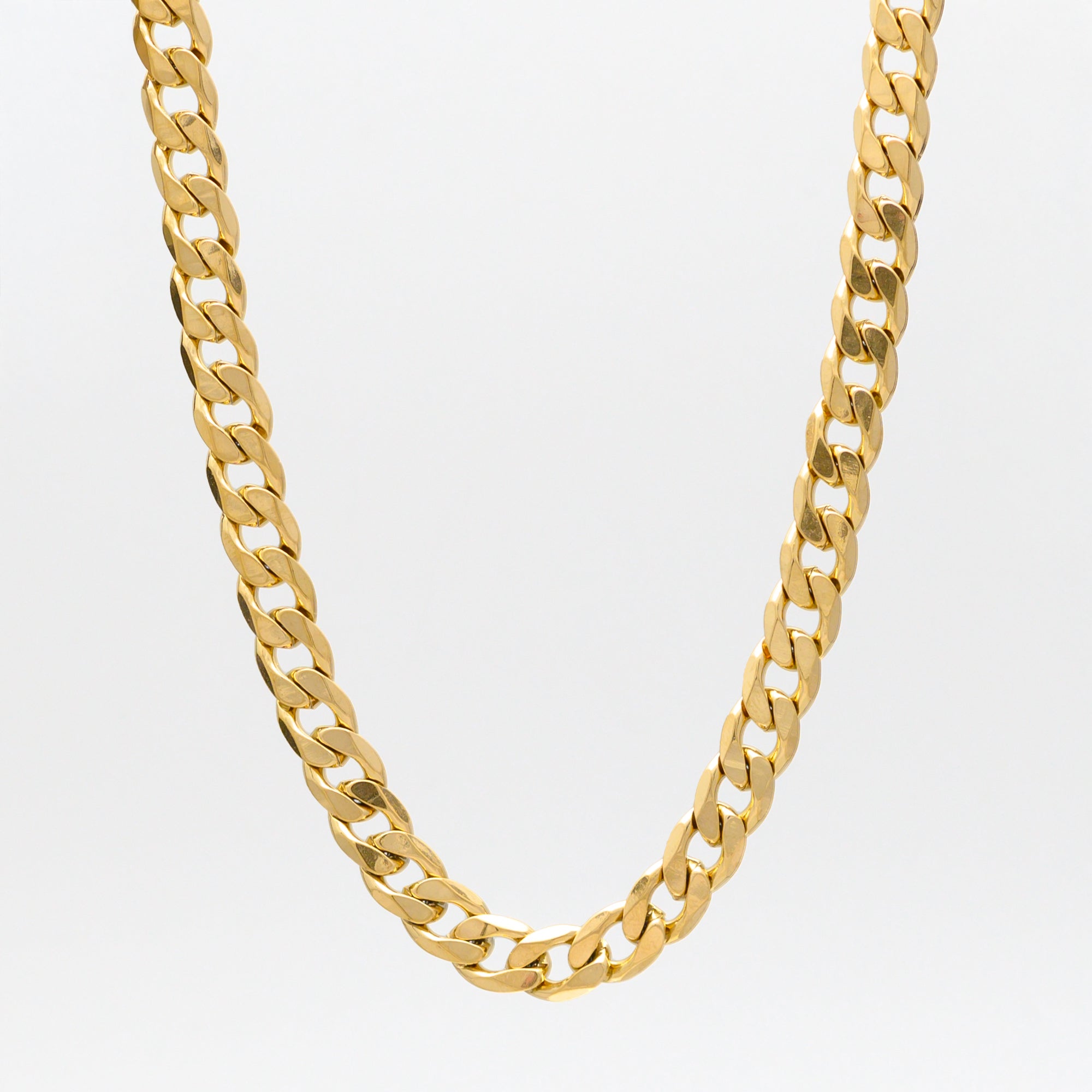chunky Gold cuban link choker necklace