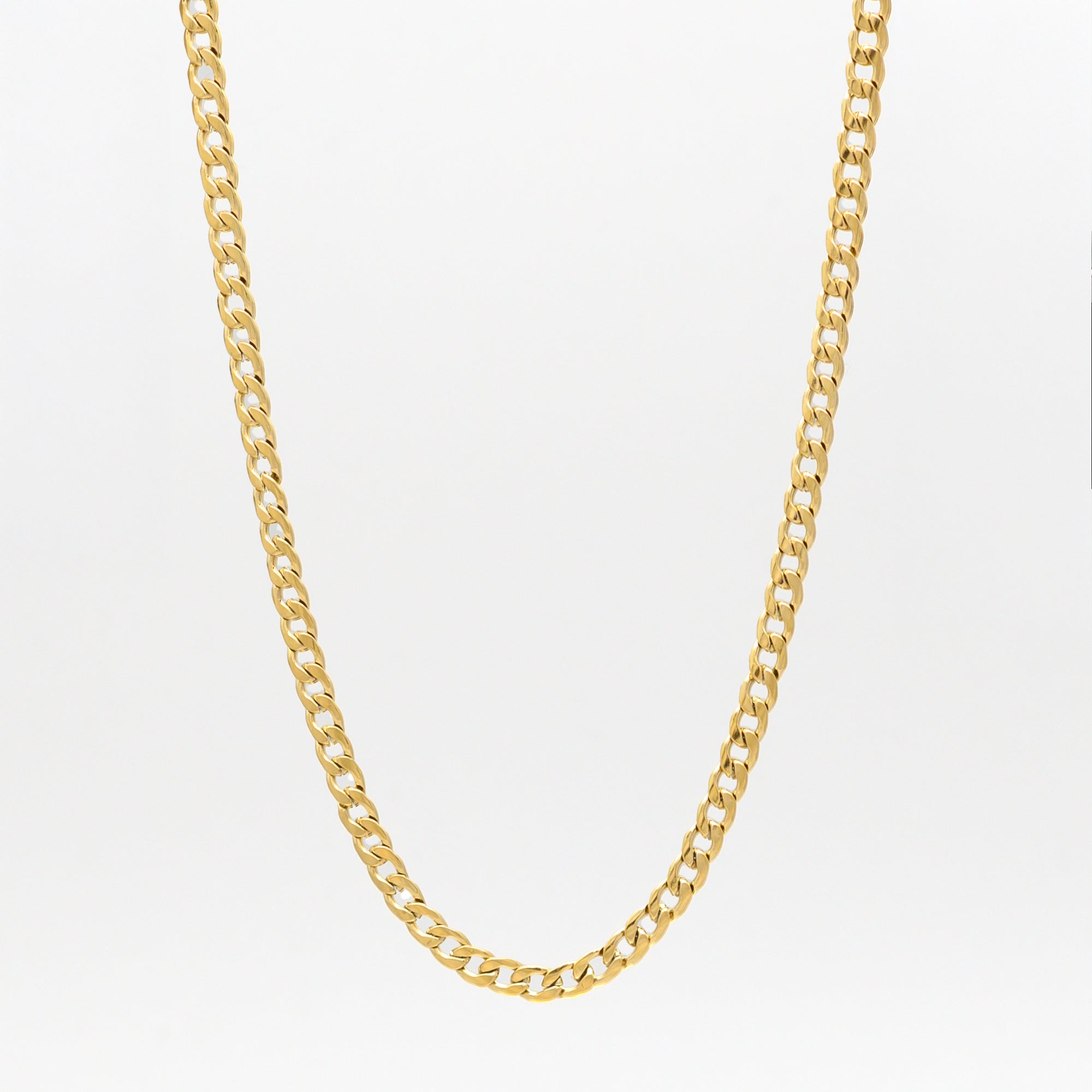 chunky 5mm gold cuban link choker necklace
