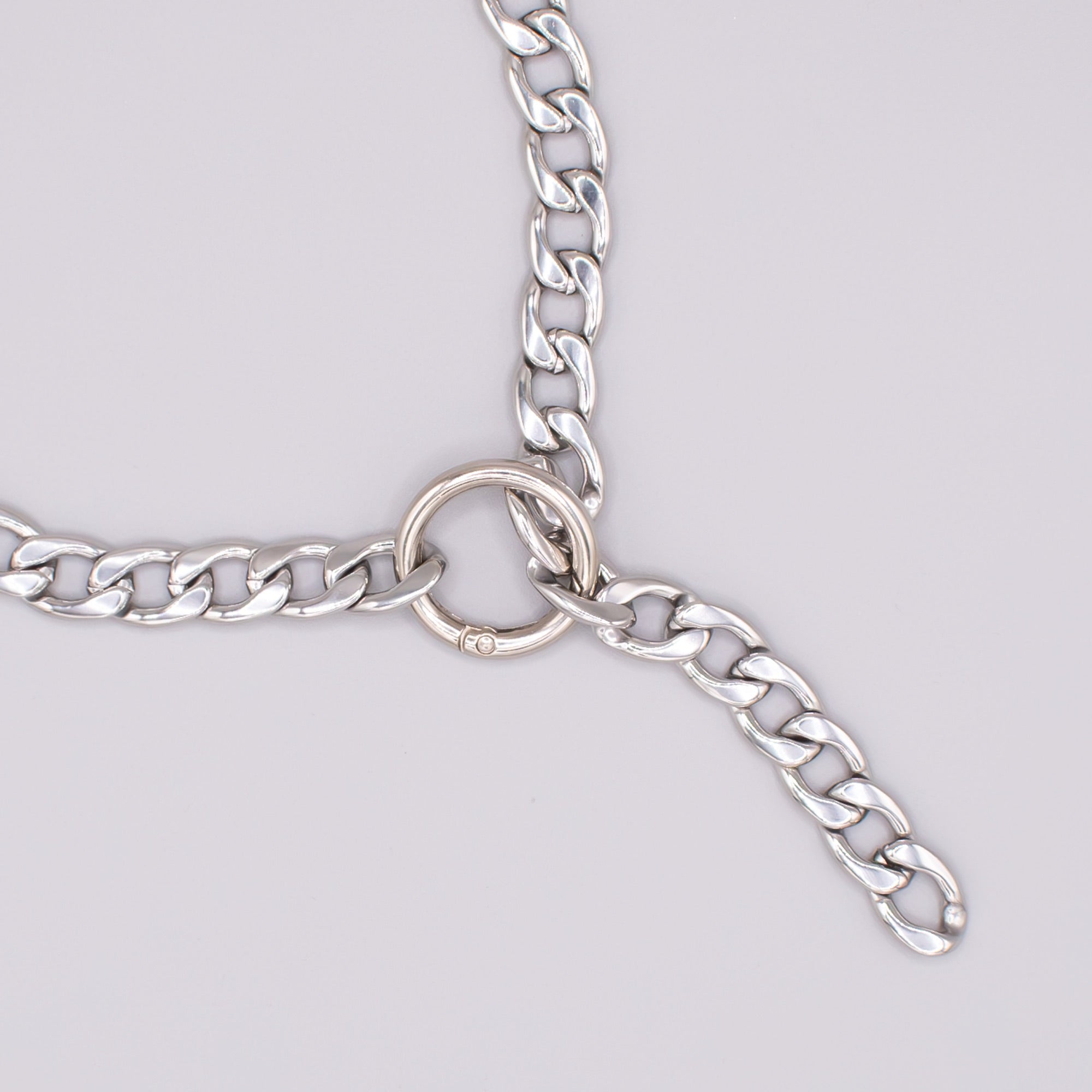 Thicc Cuban O Ring Choker Halskette - (Silber) 12mm