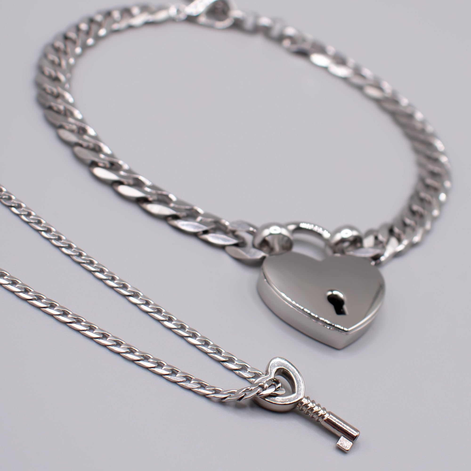Chunky cuban padlock necklace