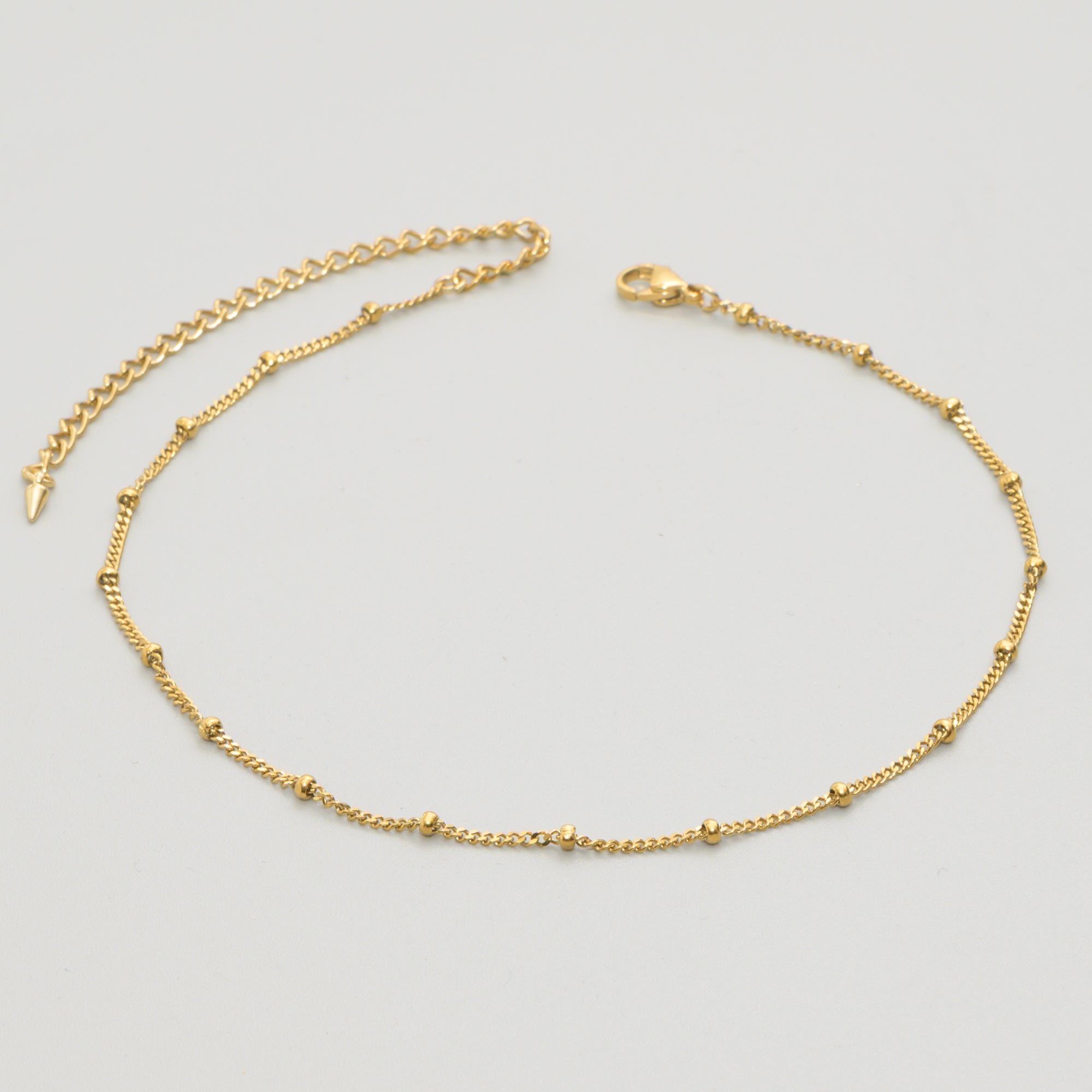 dainty cuban link satellite choker necklace in Gold