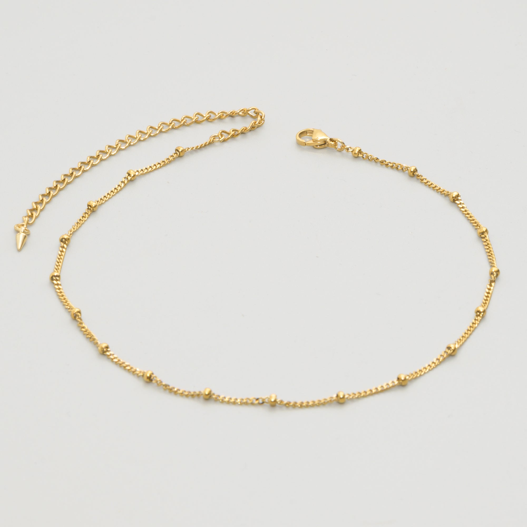 dainty cuban link satellite choker necklace in Gold