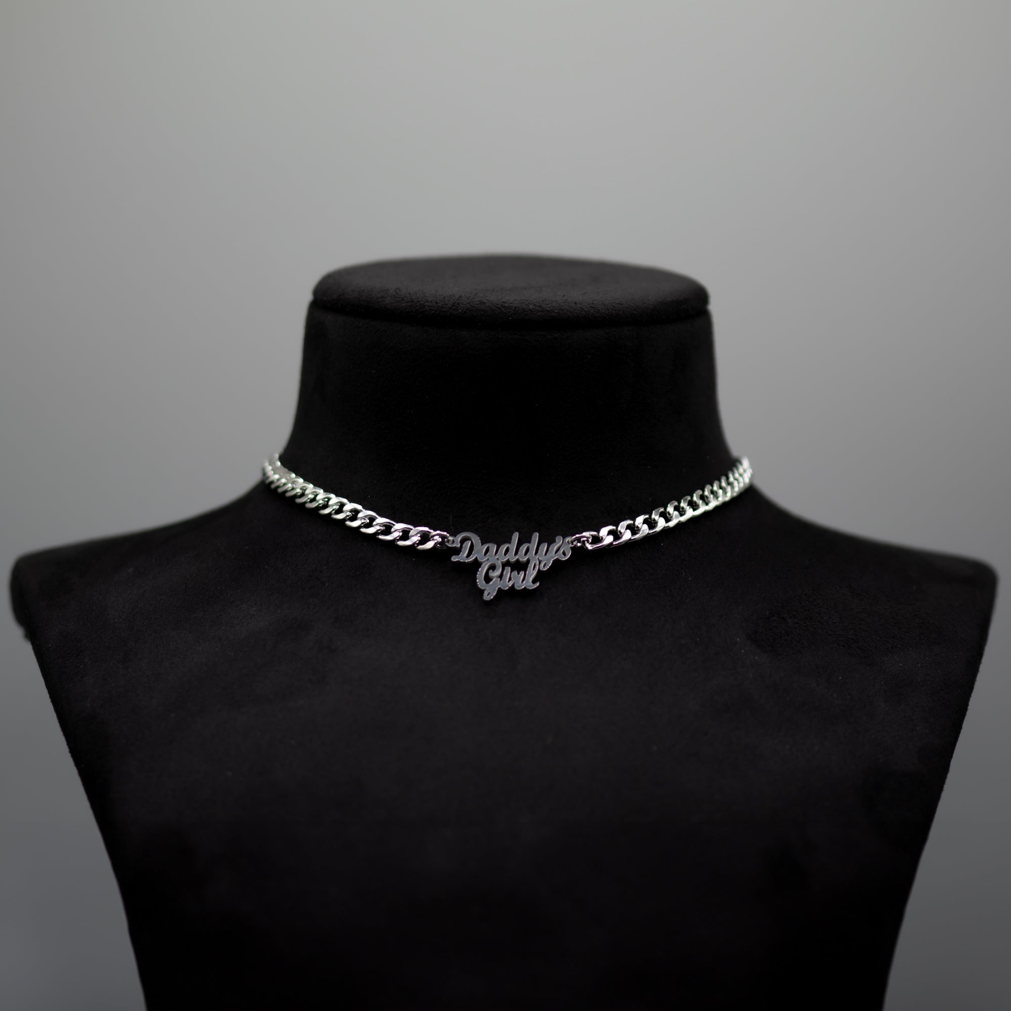 Daddy's Girl Choker Necklace - (Silver)