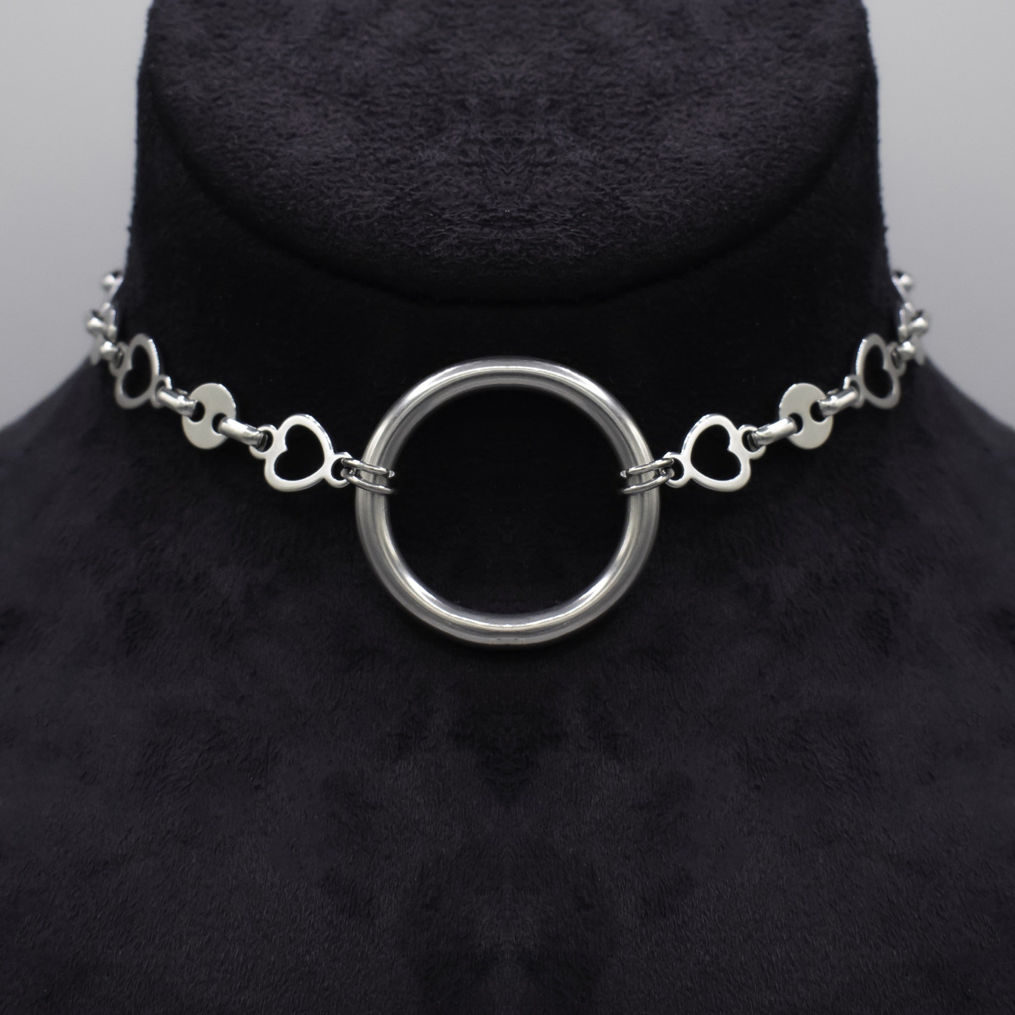 Collier ras du cou avec anneau en O Linked Love (argent)