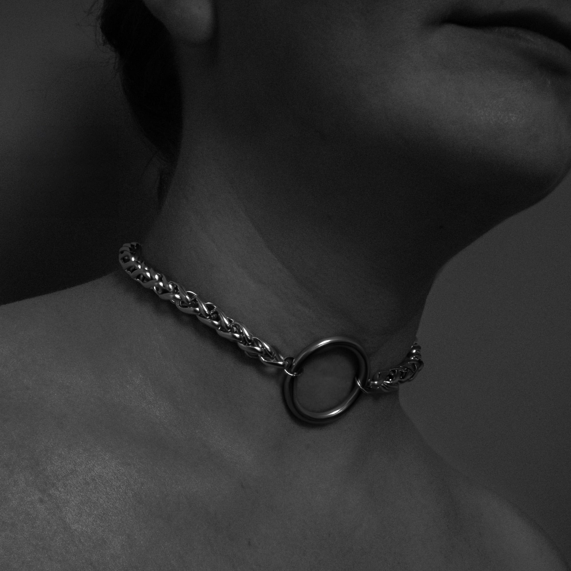 O-Ring-Fuchsschwanz-Halskette (Silber)