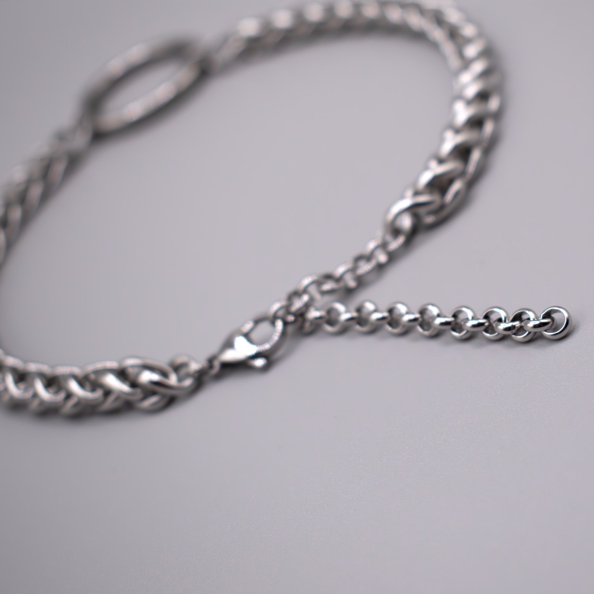 O-Ring-Fuchsschwanz-Halskette (Silber)