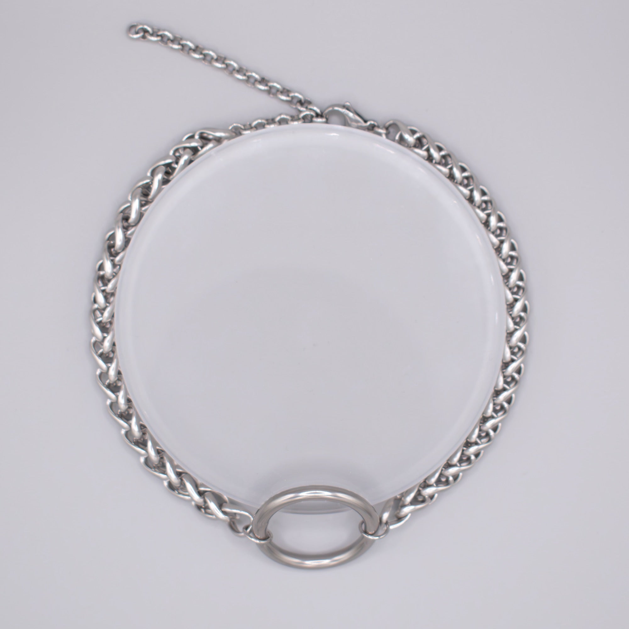 O-Ring-Fuchsschwanz-Halskette (Silber)
