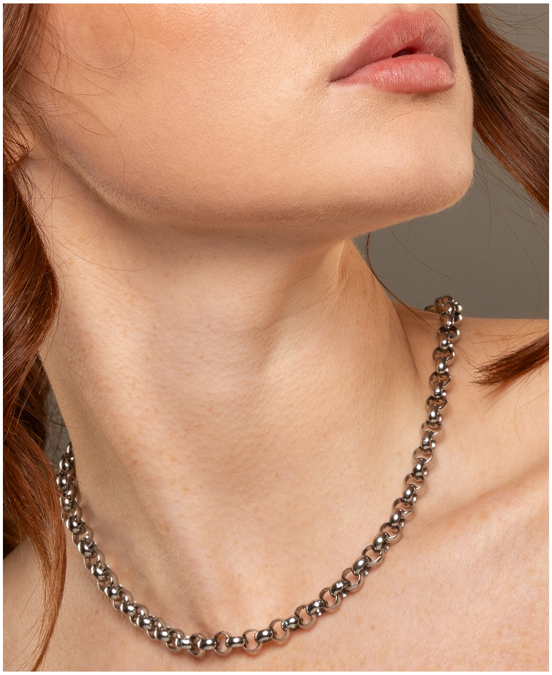 Belcher chain choker in silver