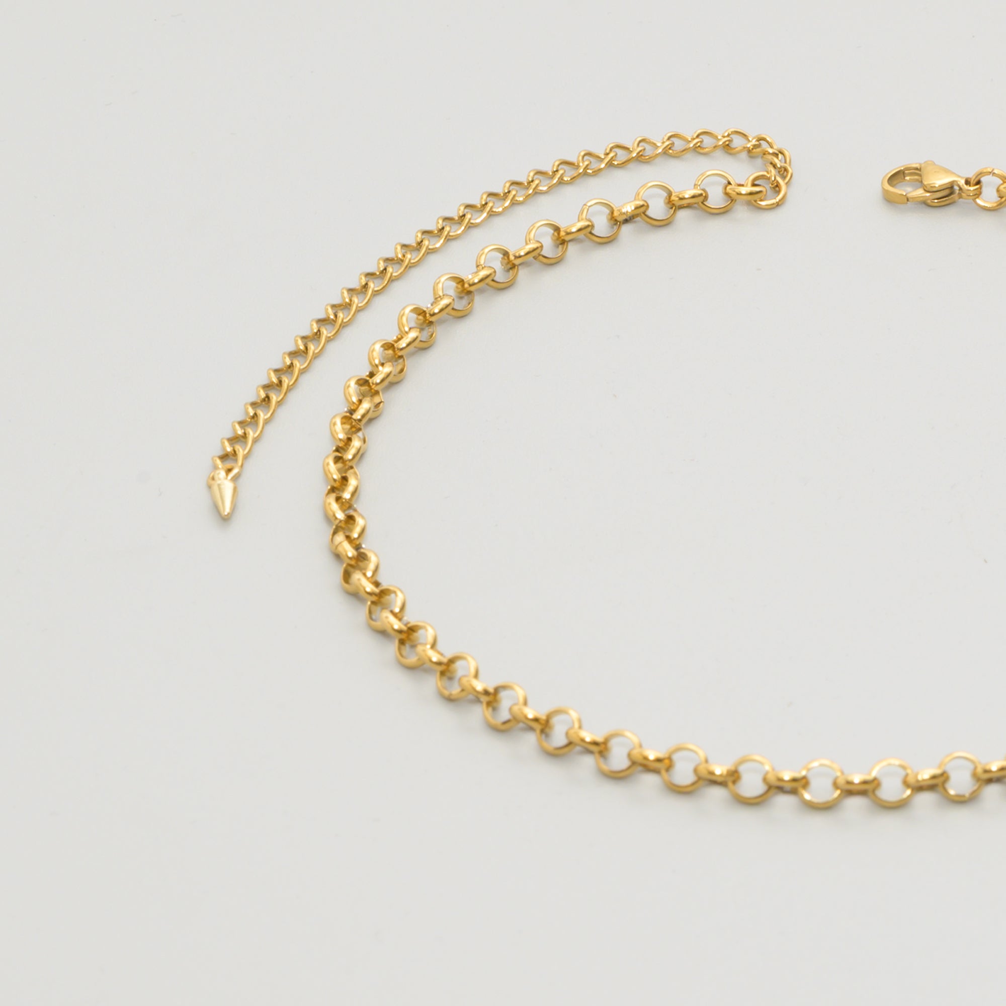 belcher chain choker necklace in gold 4mm