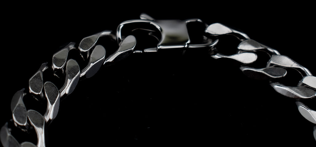 chunky 10mm silver cuban link bracelet