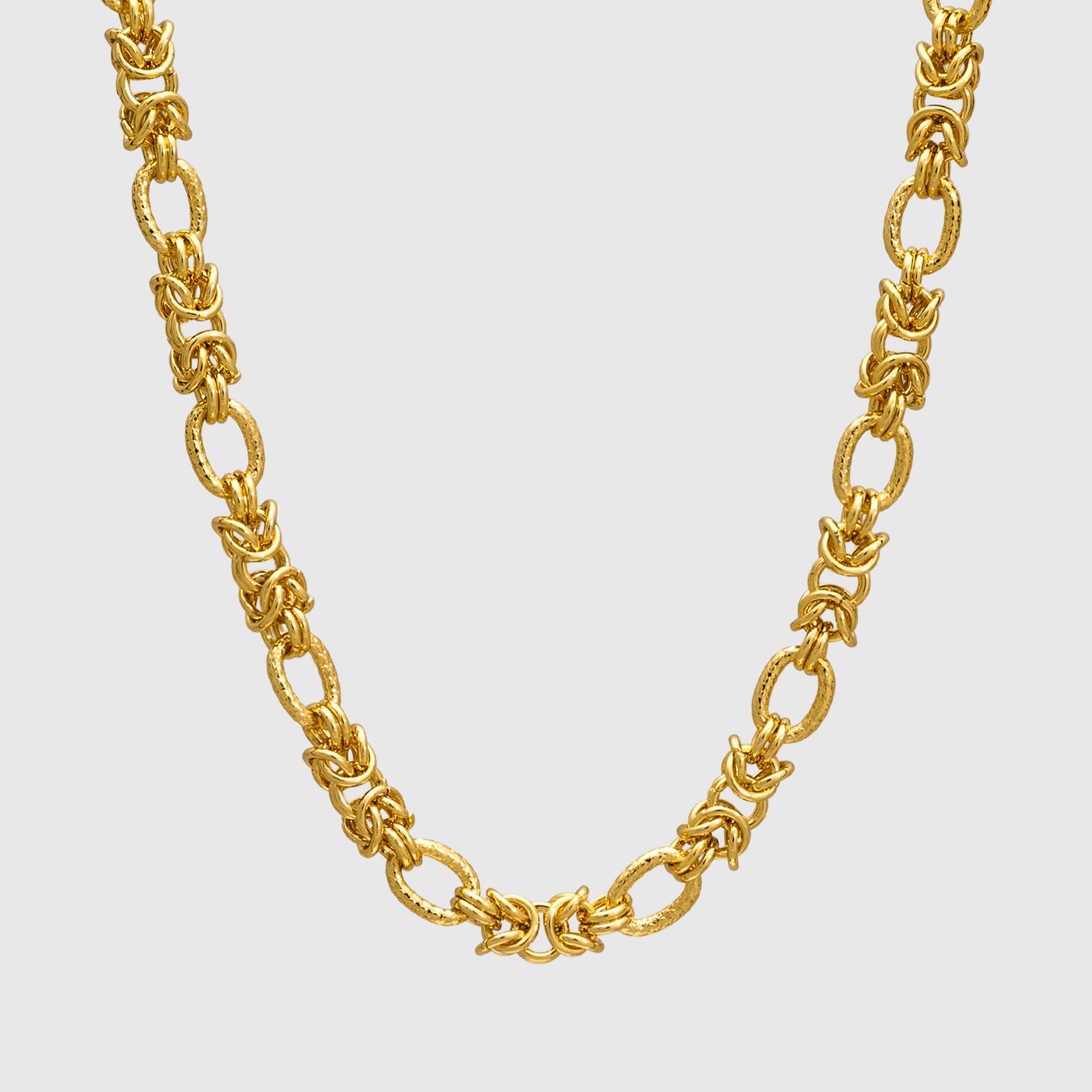Chunky Byzantine Necklace - (Gold) 10mm