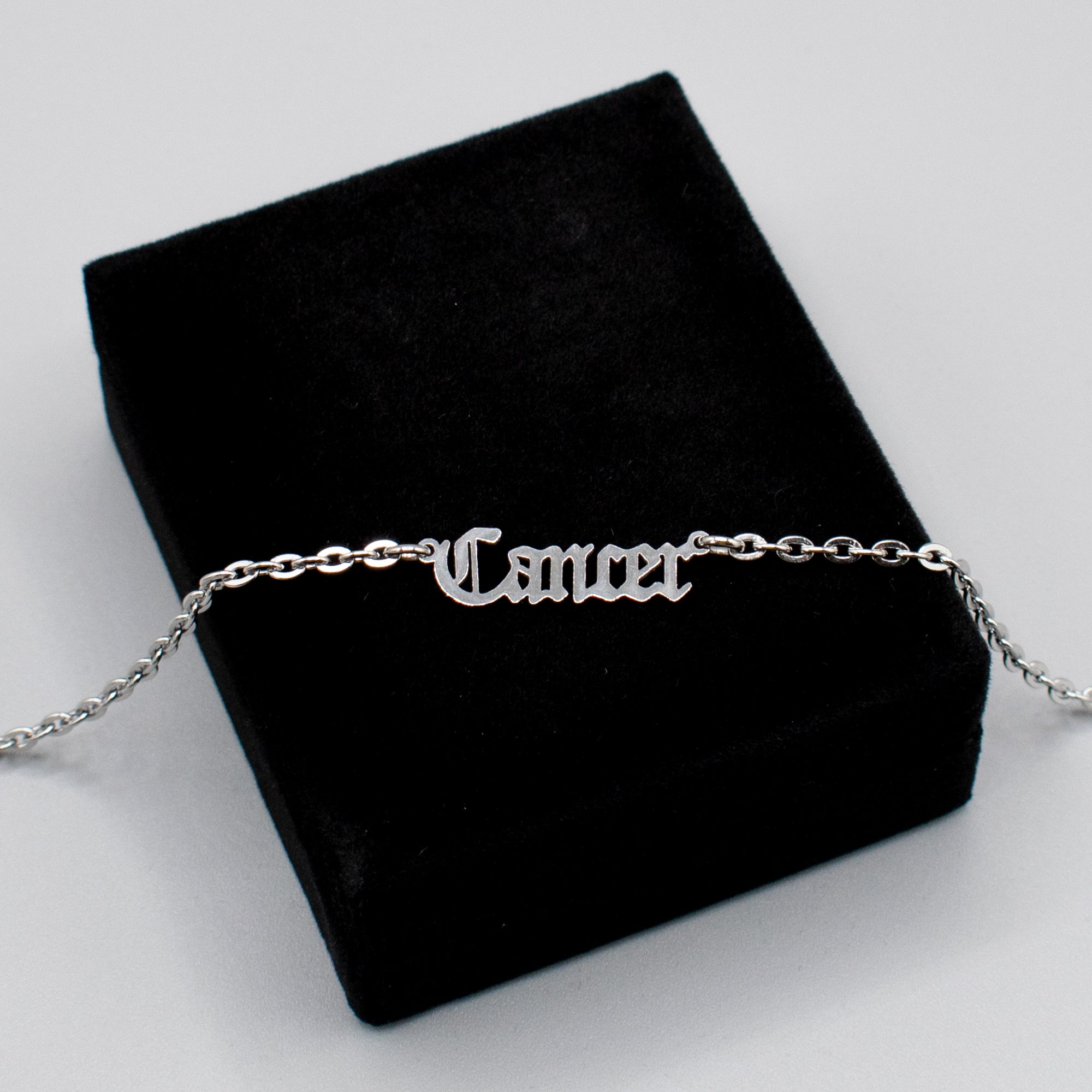 Collier ras du cou signe du zodiaque Cancer (argent)