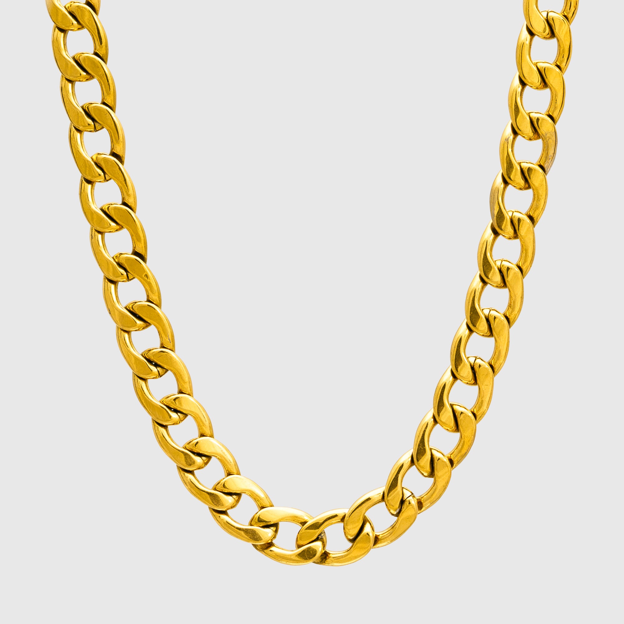 Collier à maillons cubains épais - (or) 12 mm