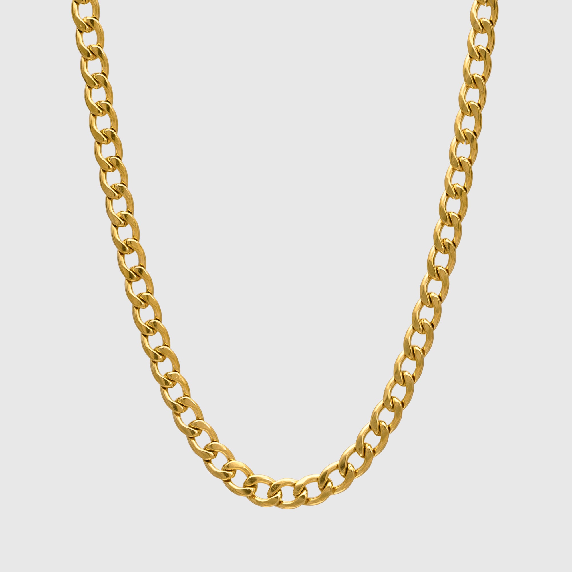 Collier à maillons cubains épais - (or) 7 mm