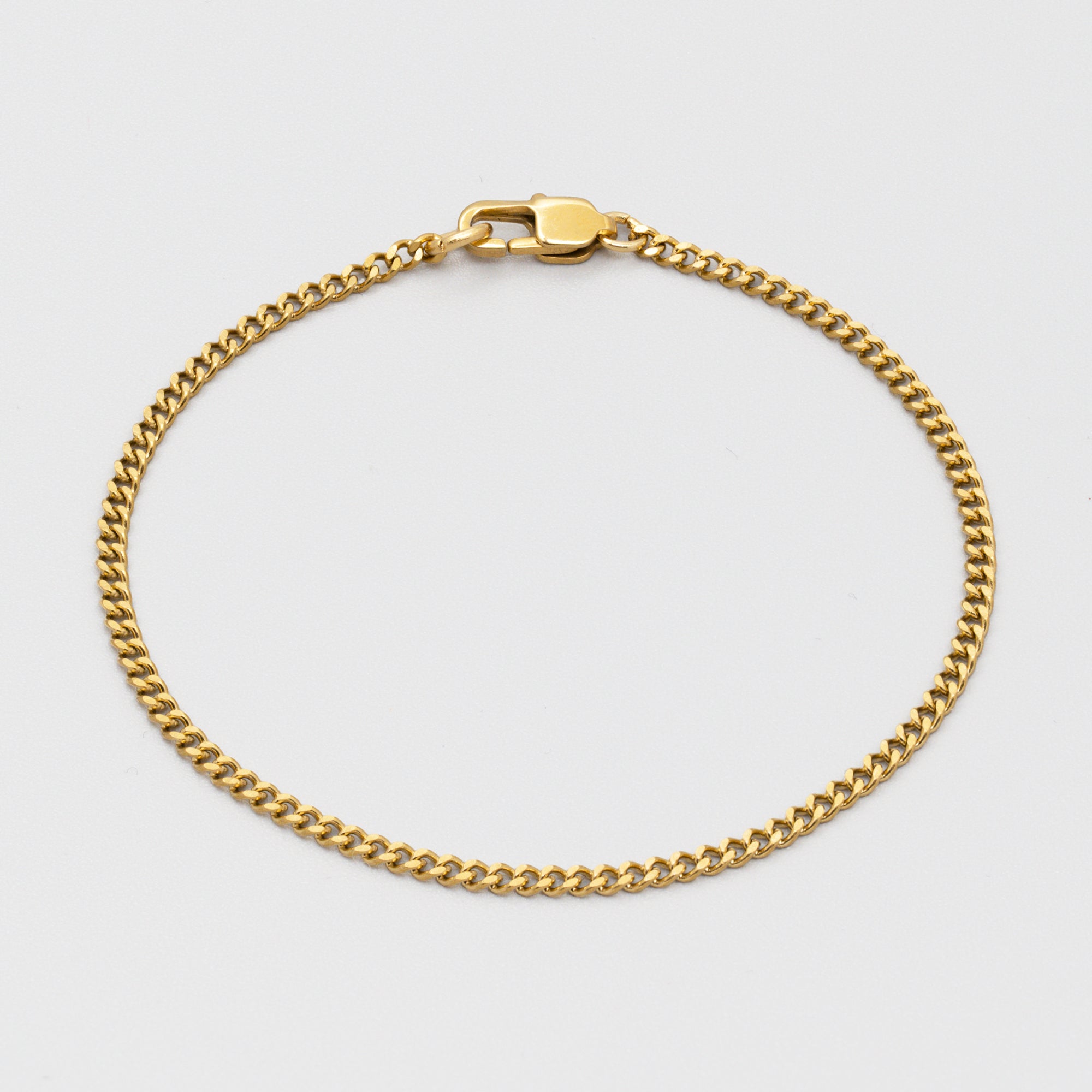 Gold dainty cuban link bracelet