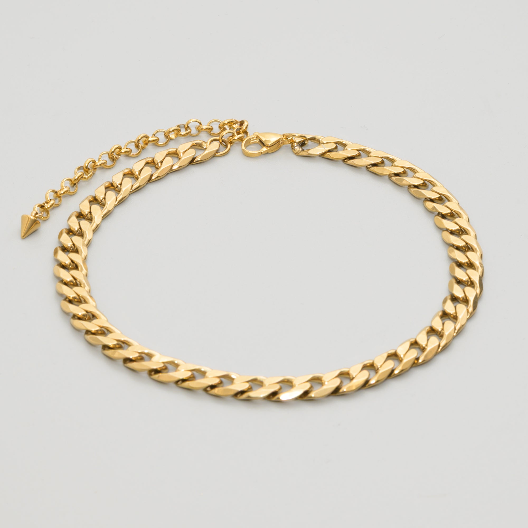 chunky 10mm Gold cuban link choker chain necklace
