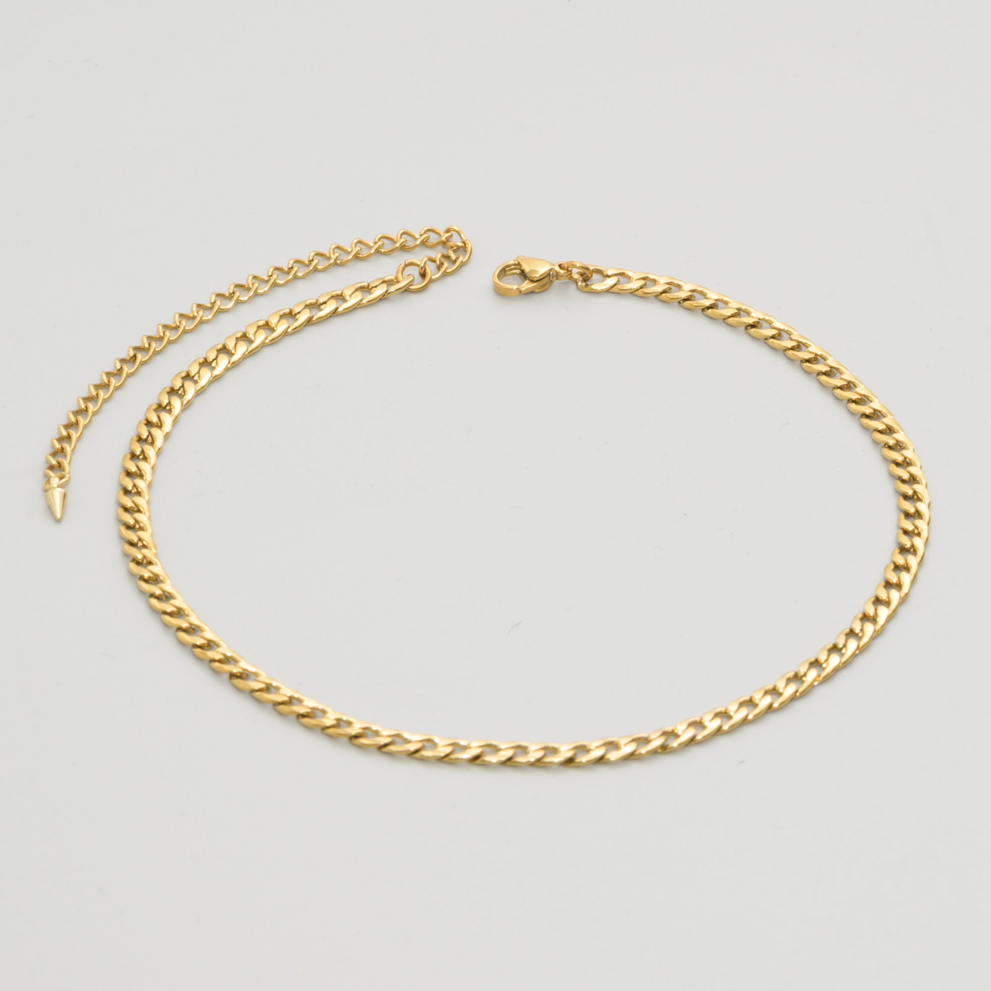 5mm chunky Gold cuban link choker chain necklace