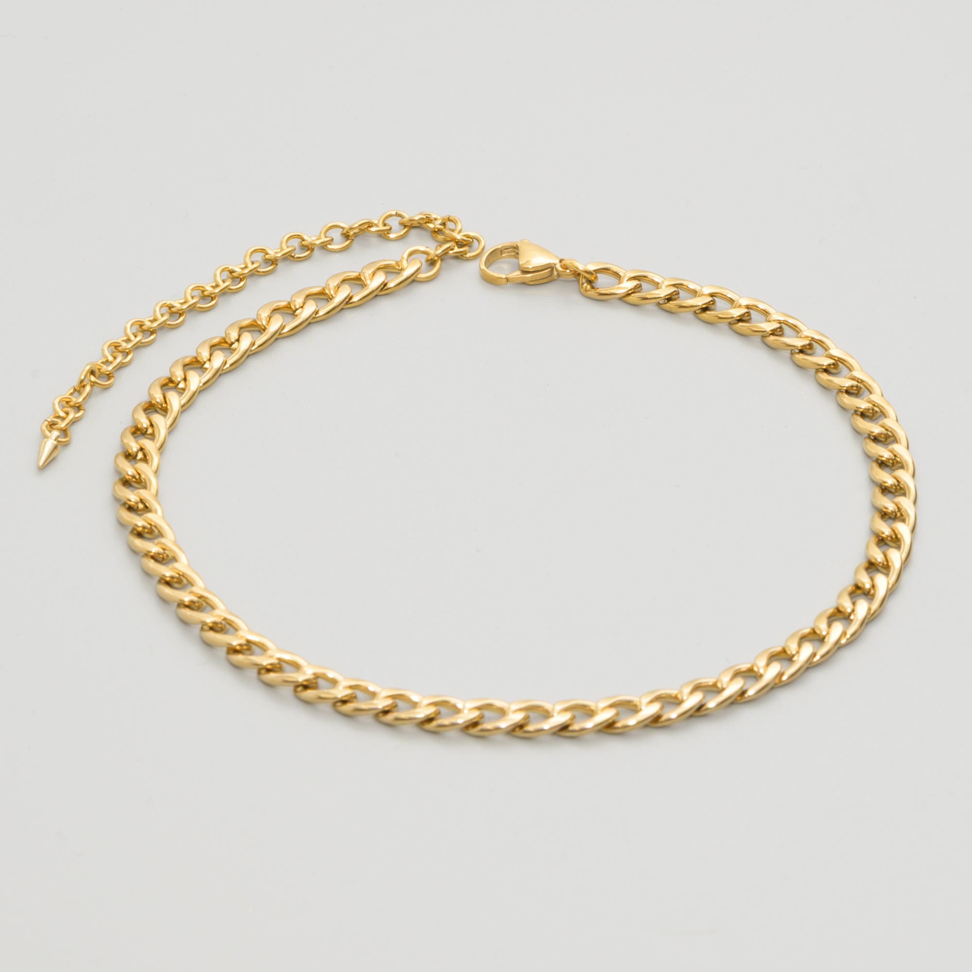 7mm chunky Gold cuban link choker chain necklace
