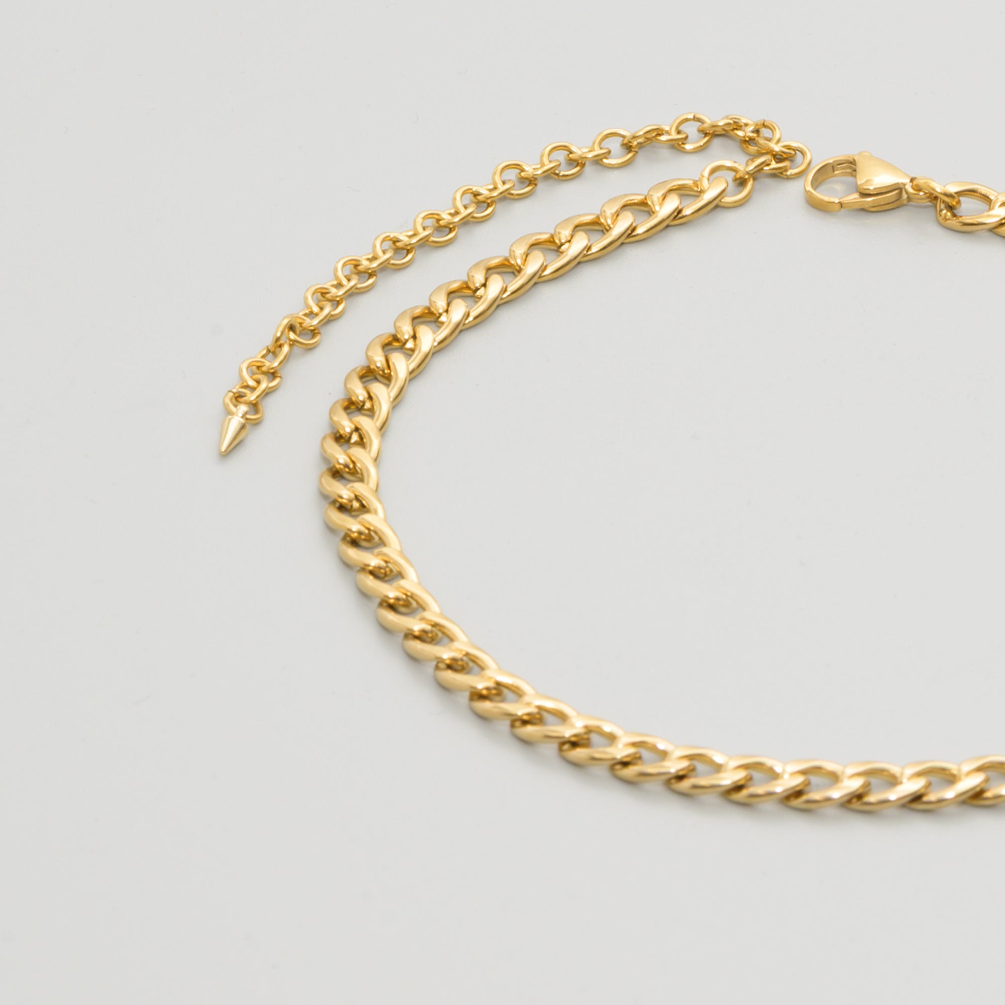 7mm chunky Gold cuban link choker chain necklace