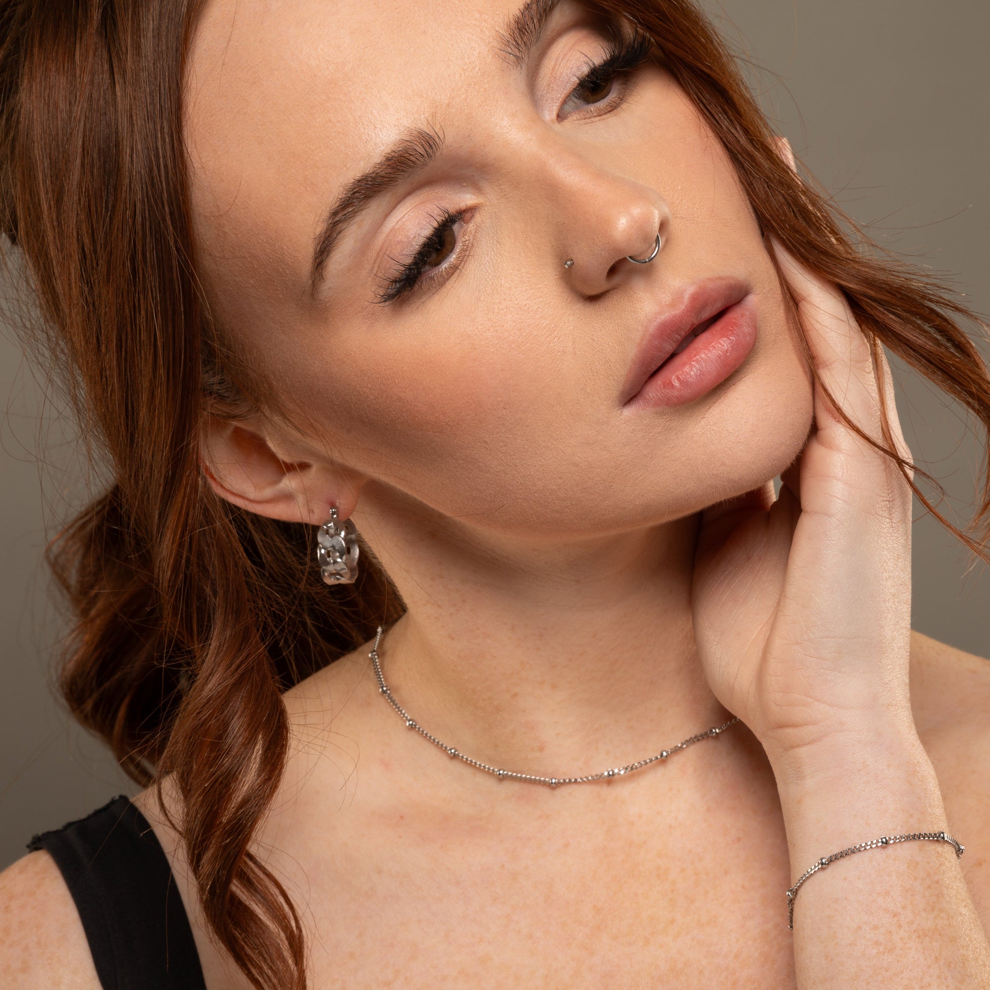 dainty cuban link satellite bracelet in silver
