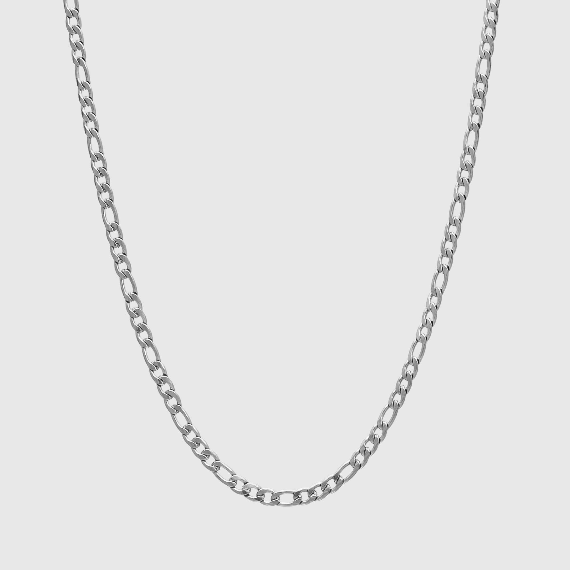 Figaro Chain Necklace - (Silver) 4mm