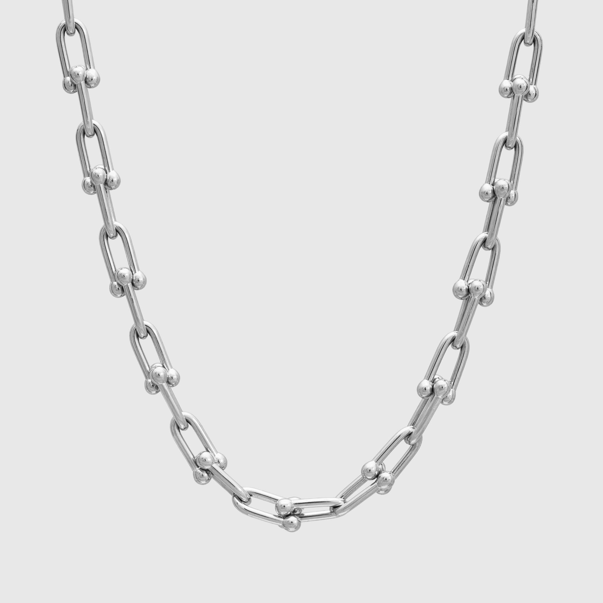 Forge Link Chain Necklace - (Silver) 8mm