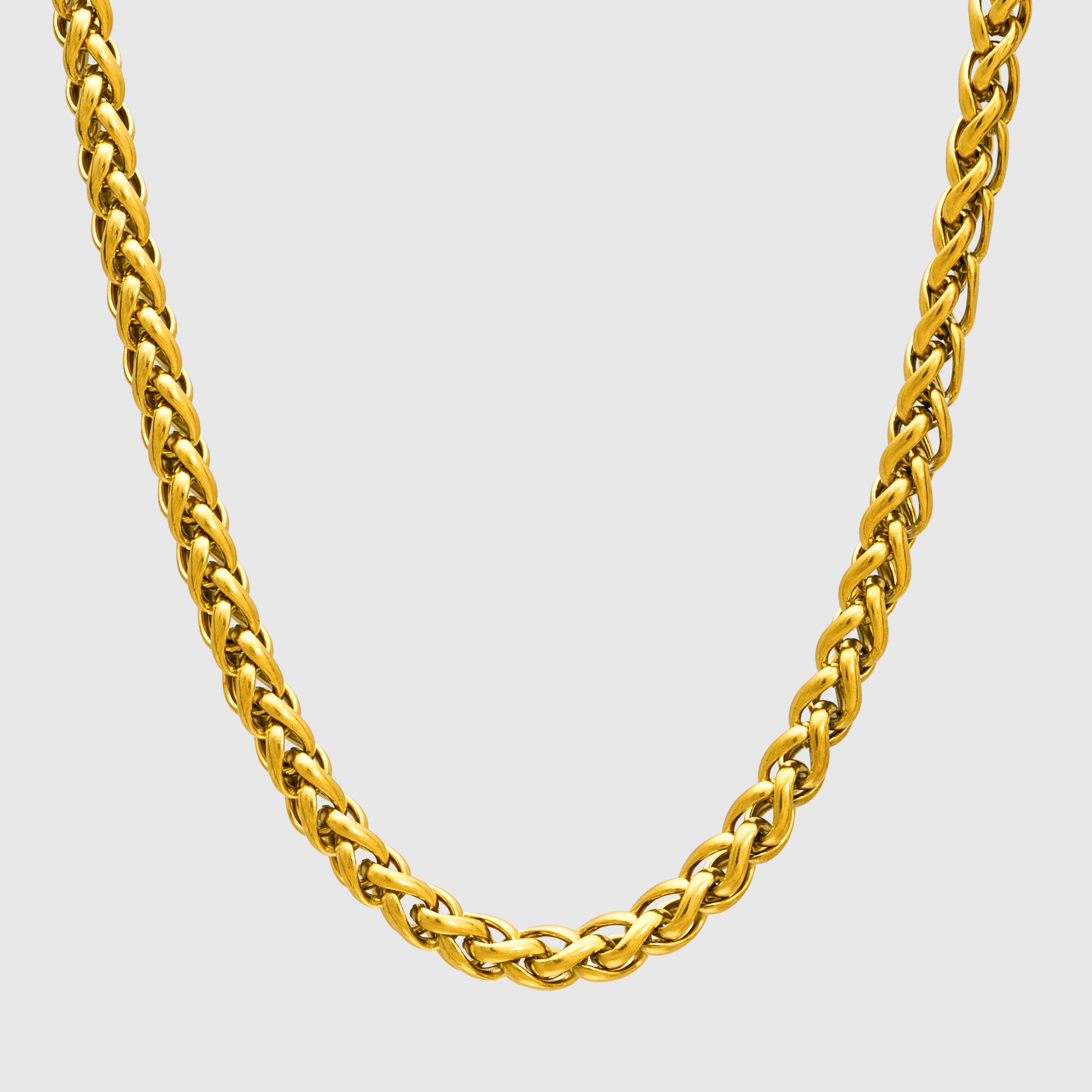 Chunky Foxtail Necklace - (Gold) 8mm
