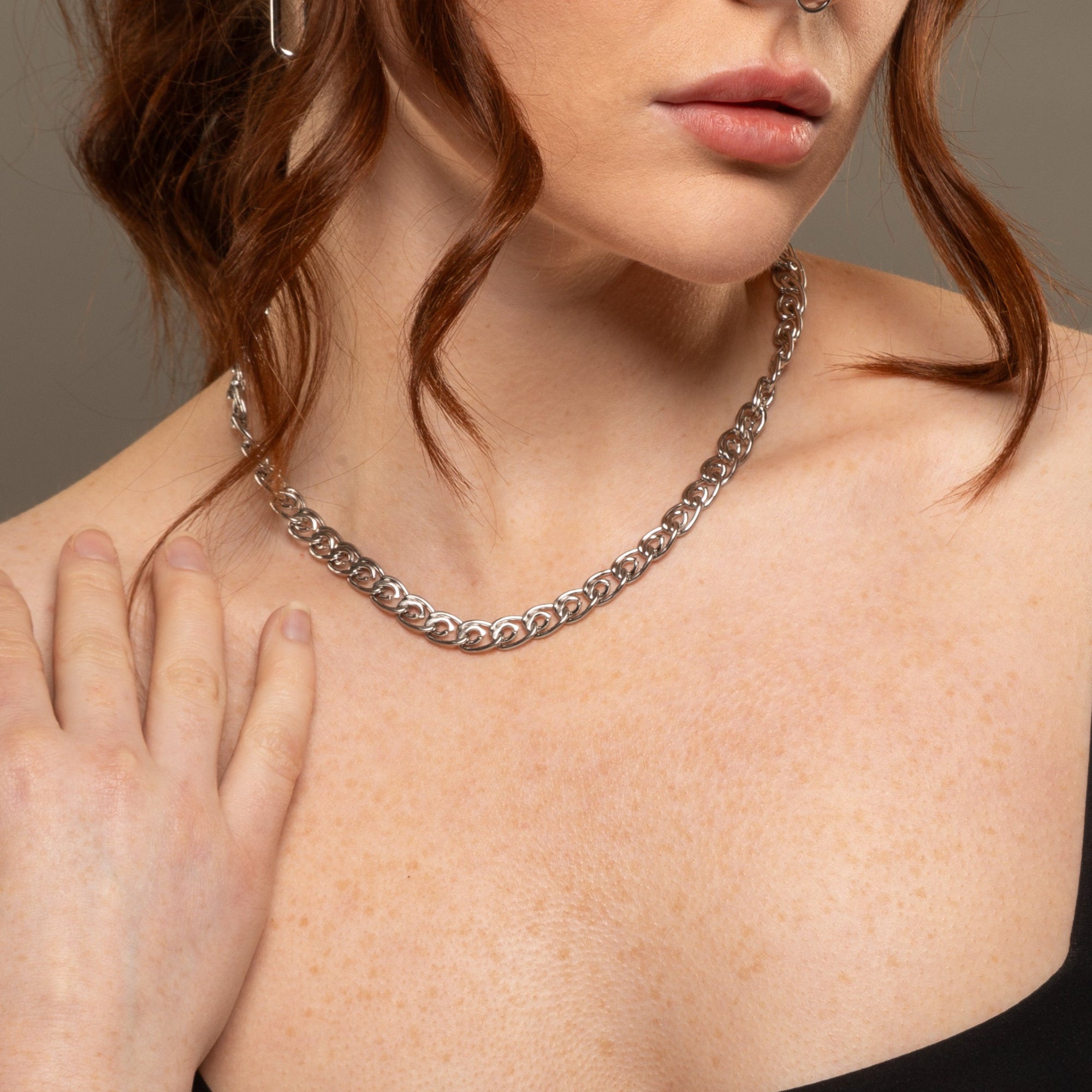 Chunky Lumachina necklace in silver