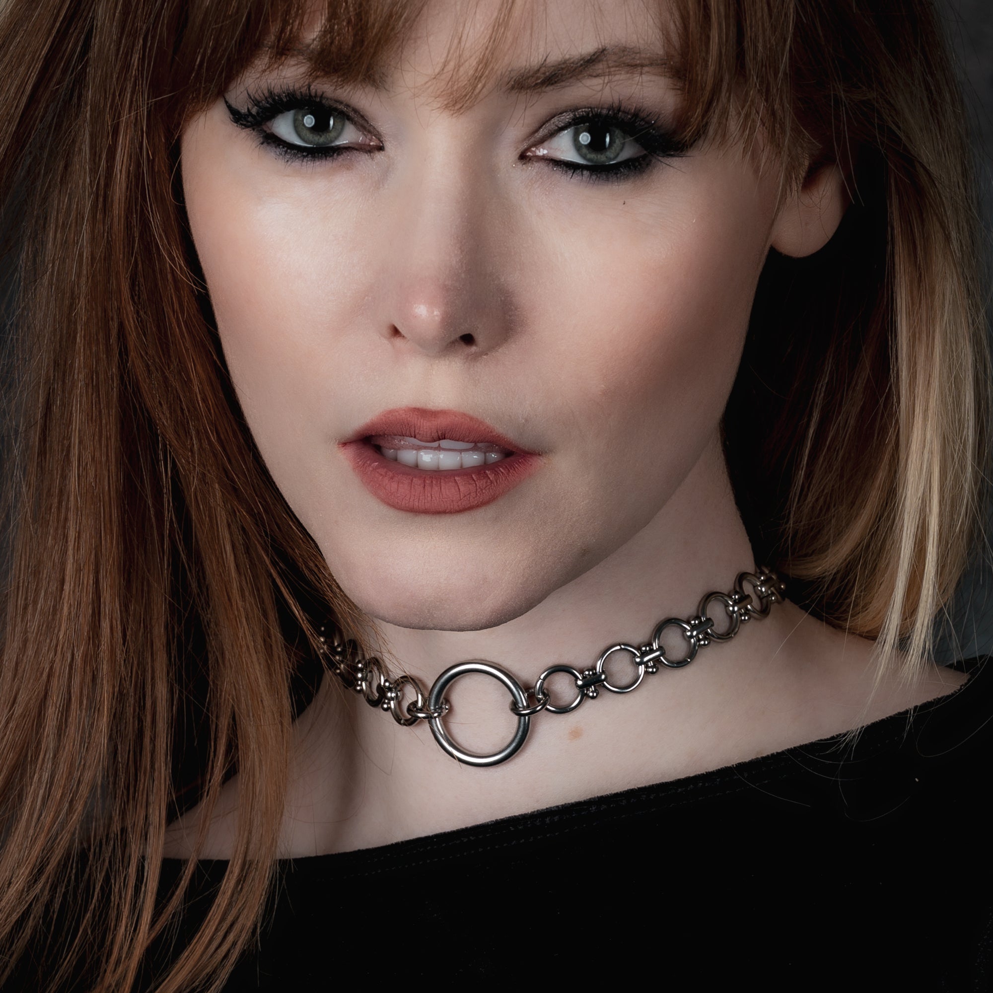 O Link O Ring Day collar choker in silver stainless steel