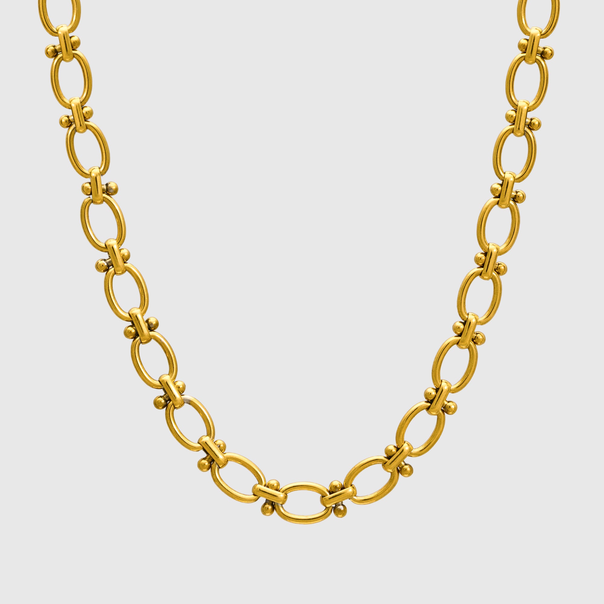 Oval Link Necklace - (Gold) 10mm