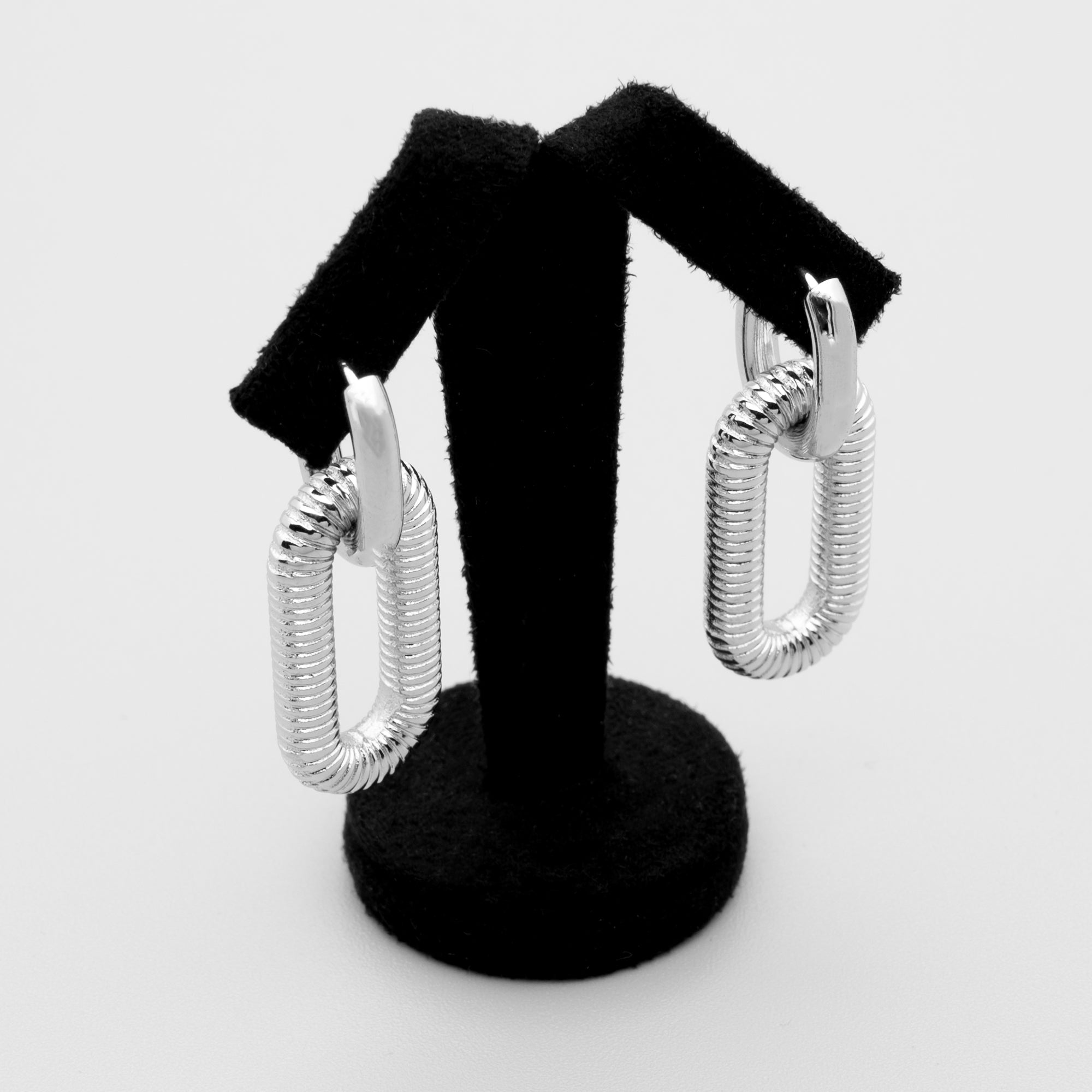 Klobige ovale Creolen (Silber)