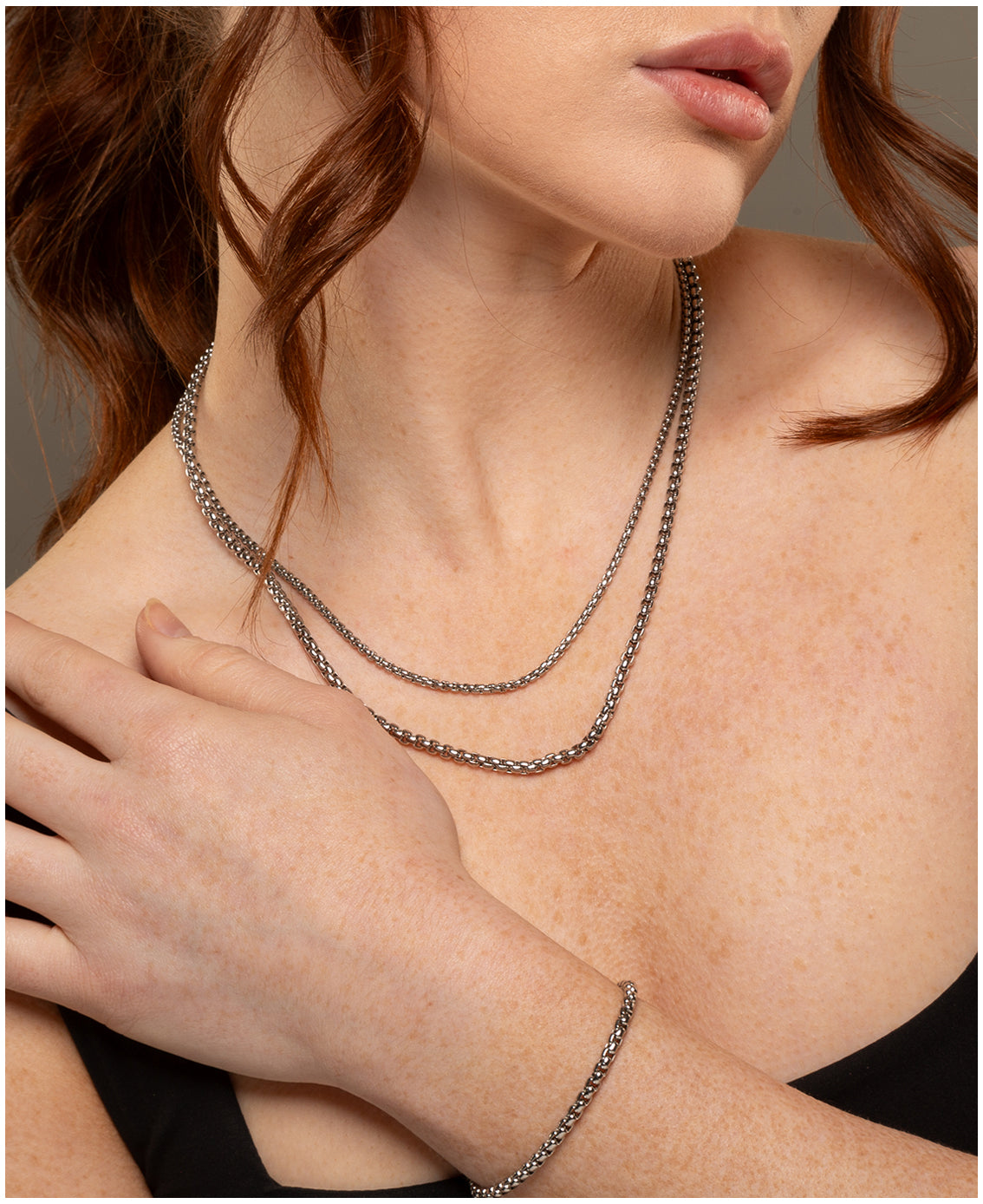 plain chain necklaces and bracelets