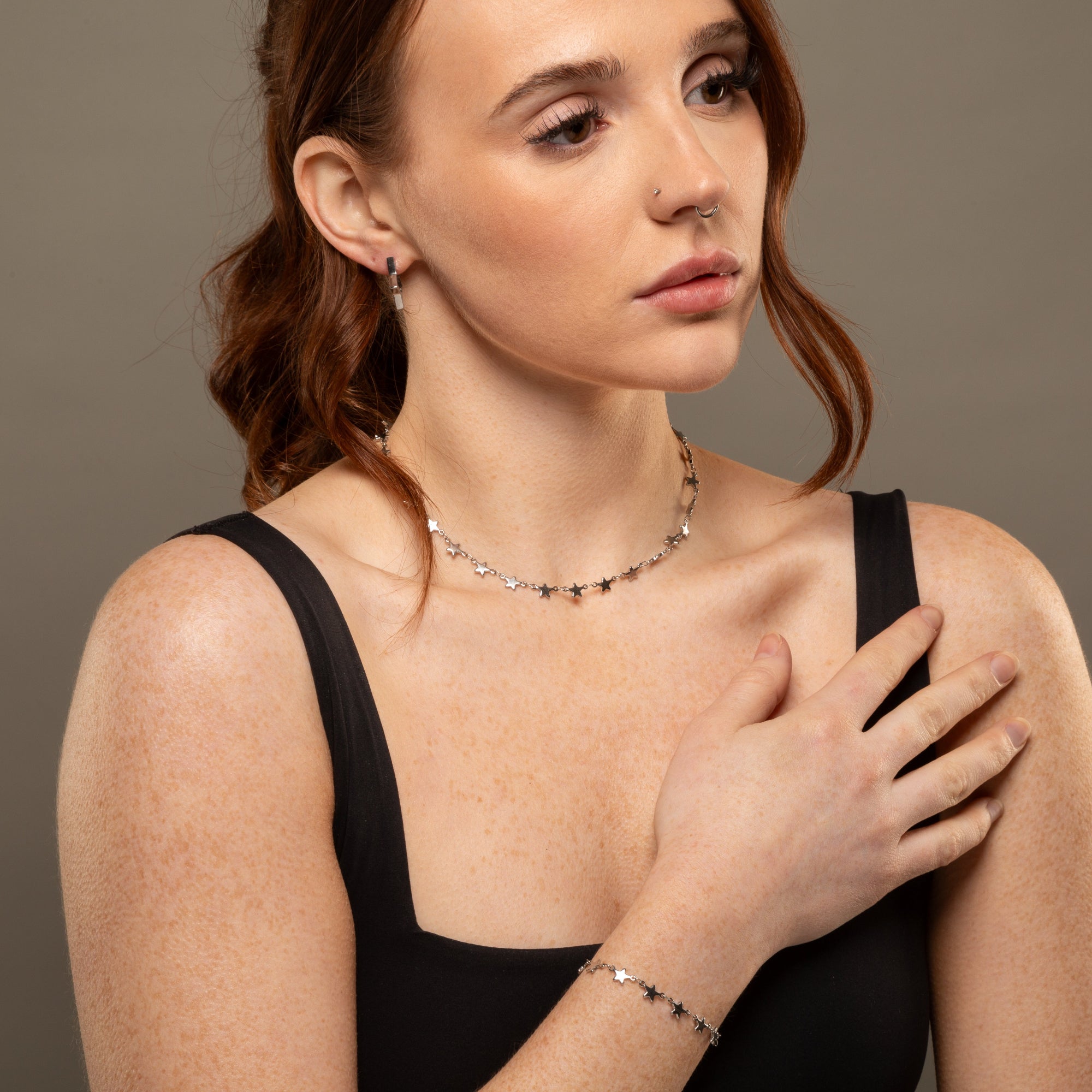 star link choker in silver