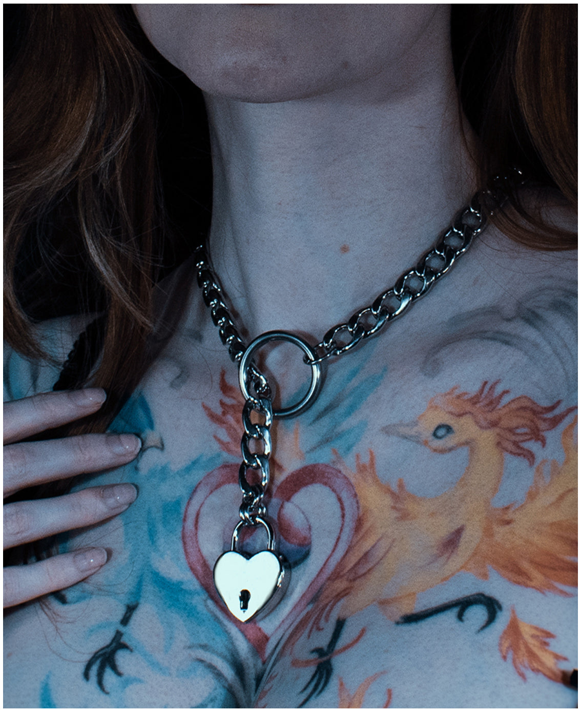 silver stainless steel slip chain choker necklaces